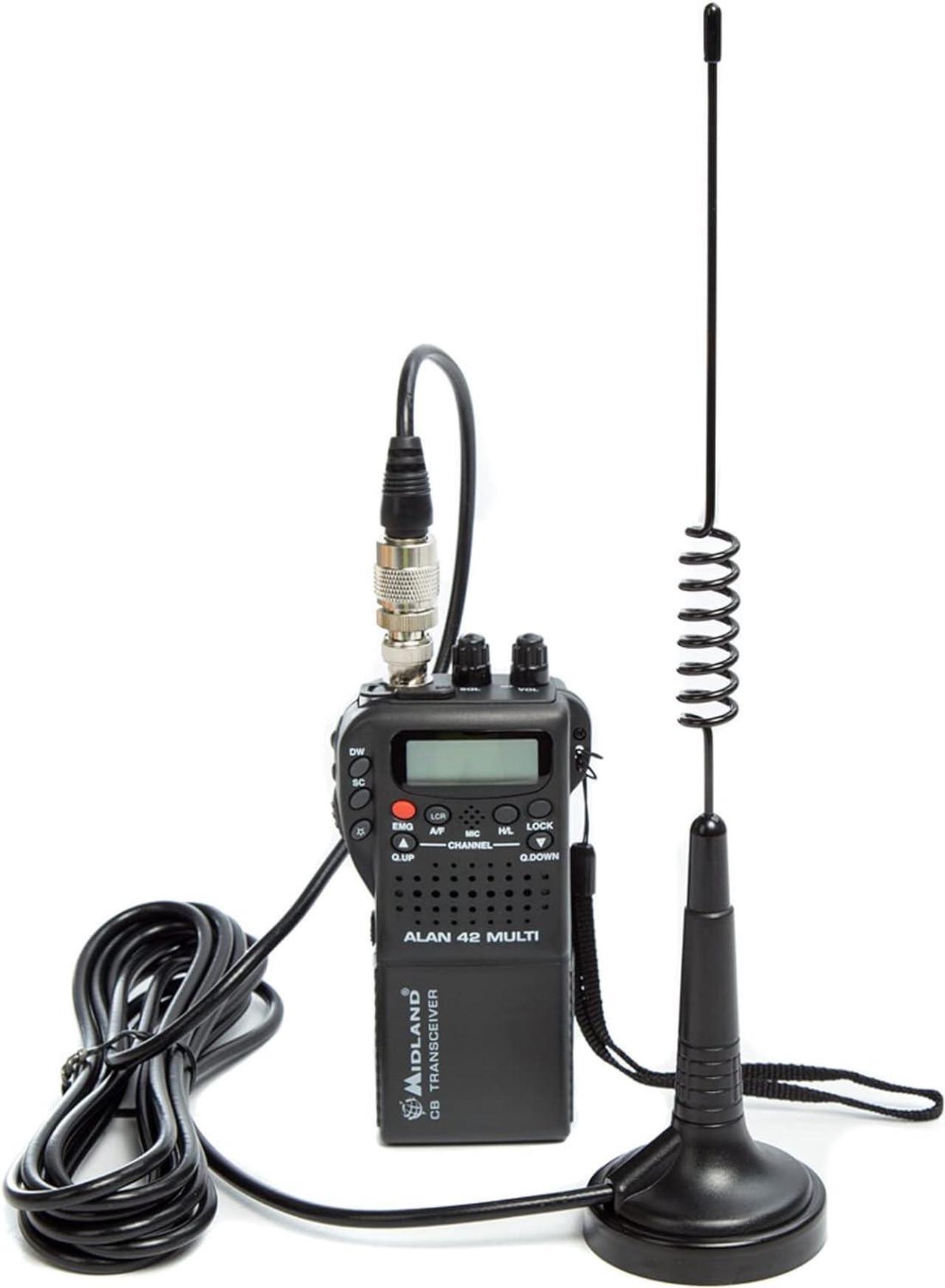 Alt view image 4 of 7 - CB Antenna 27MHz Handheld CB Radio Antenna Magnetic Mount 14 Inch CB Radio Antenna PL259 & BNC Male Compatible with Cobra Midland Uniden President Vehicle Car Truck Mobile CB Radio Handheld CB Radio
