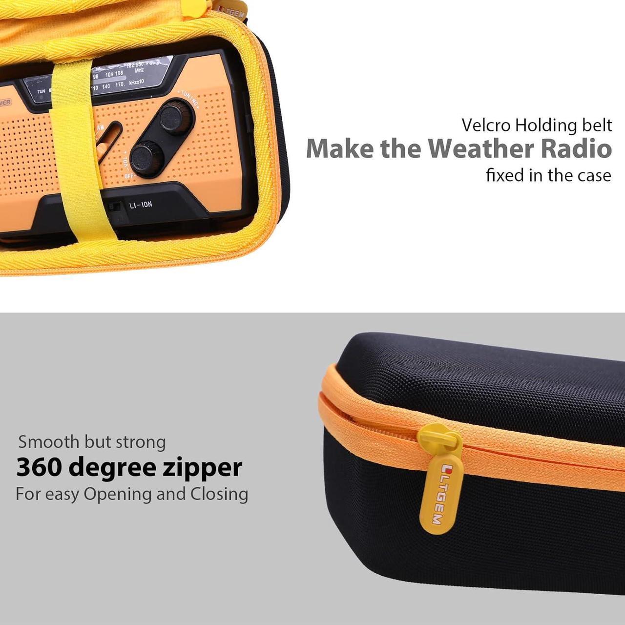 Alt view image 4 of 7 - LTGEM EVA Storage Case for FosPower NOAA Emergency Weather Radio (Model A1) - Travel Protective Carrying Bag