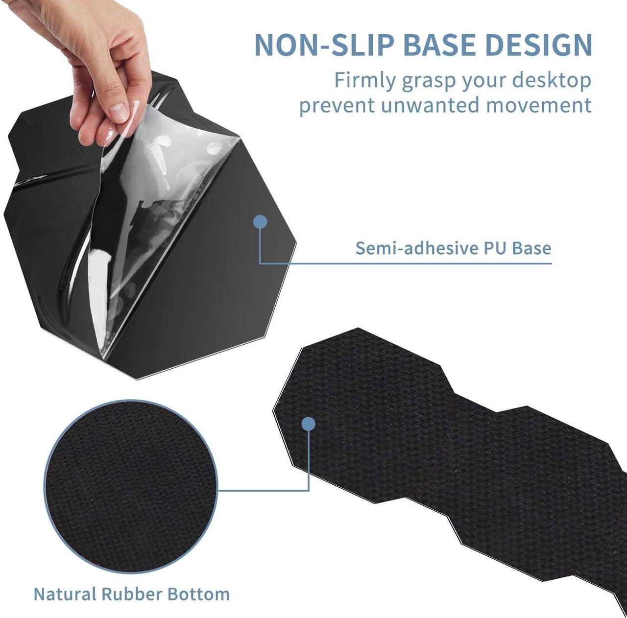 Alt view image 6 of 7 - Keyboard Wrist Rest & Ergonomic Mouse Wrist Rest Pad Set, Octagon Mouse Pad Made of Memory Foam with Non Slip Rubber Base Easy Typing Relieve Wrist Pain for Computer Office - Rose Skull Skeleton