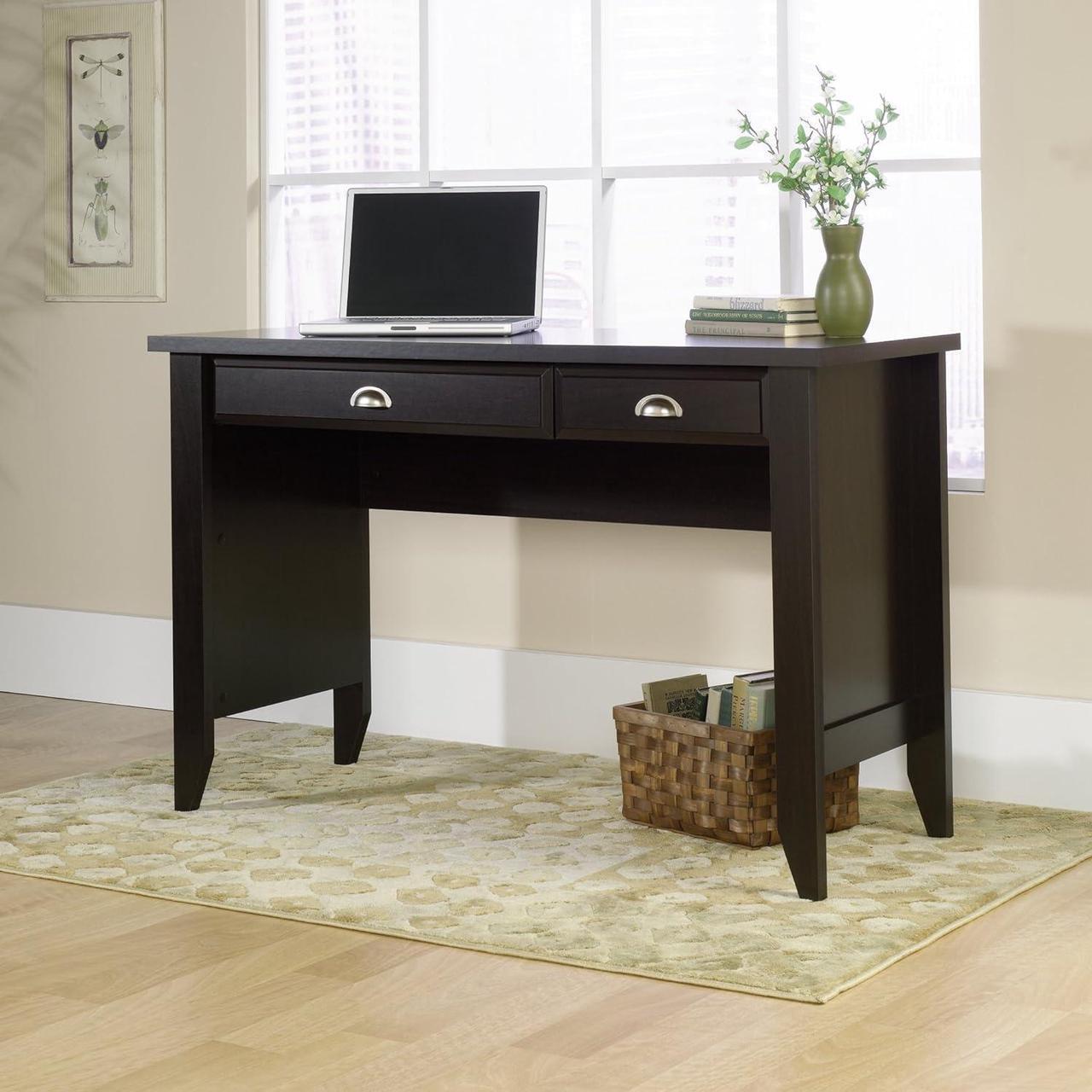 Alt view image 2 of 6 - Sauder Shoal Creek Computer Desk, Jamocha Wood finish