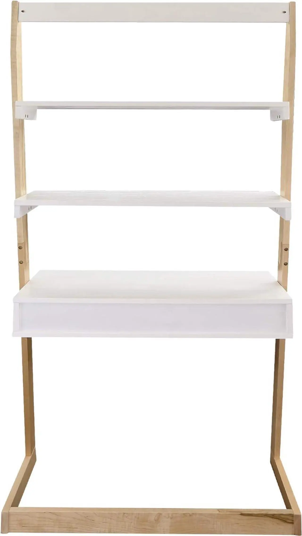 Alt view image 5 of 7 - American Trails Freestanding Ladder Desk With Drawer, Natural Maple/White