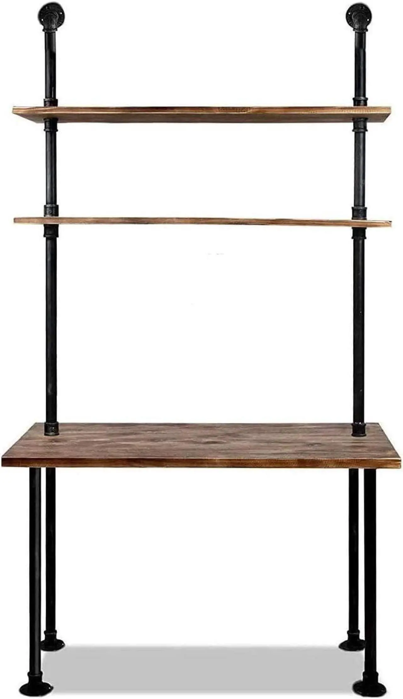 Main image of Diwhy Computer Desk with Storage Shelves,Home Office Writing Desk,Bookshelf Laptop Desk, Industrial Style Office Decor,Studying Writing Table Workstation,Stable Metal Framee,Easy Assembly(40" L)