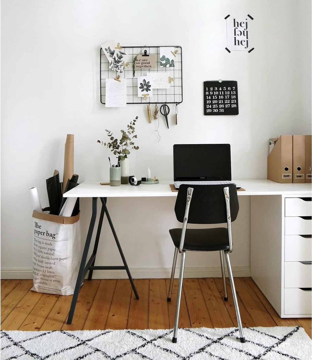 Alt view image 5 of 7 - Kaboon Table Top 43x24 inches, One-Piece Melamine Desktop for Sit Stand Desk, Double Desks for Home Office, Rectangular Wood Countertop, 1 inch Thick, White Top Only