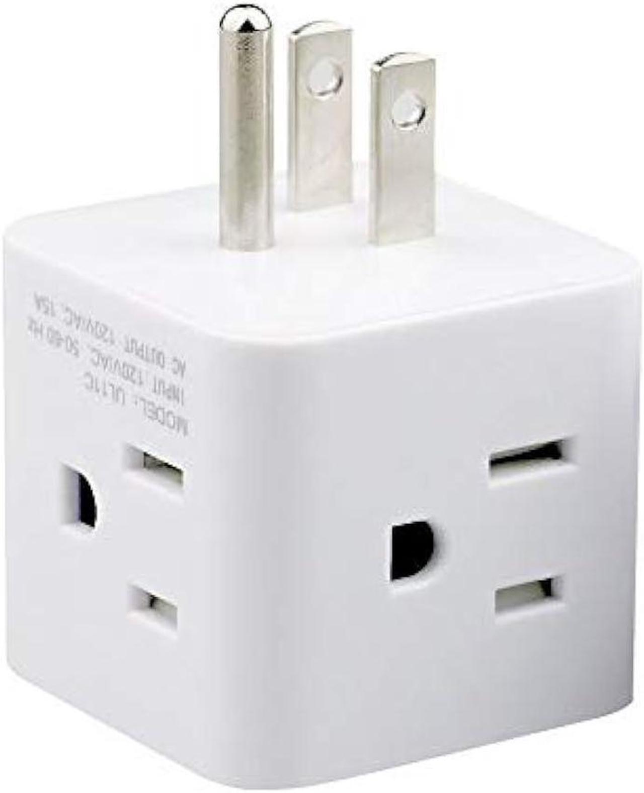 Main image of Multi Plug Outlet Extender,Wonplug Right Angle Plug Adapter with 4 AC Side Outlets Adaptor Electrical Multiple Plug Extender Splitter Expander Compact Wall Charger for USA Home Office Cruise Travel