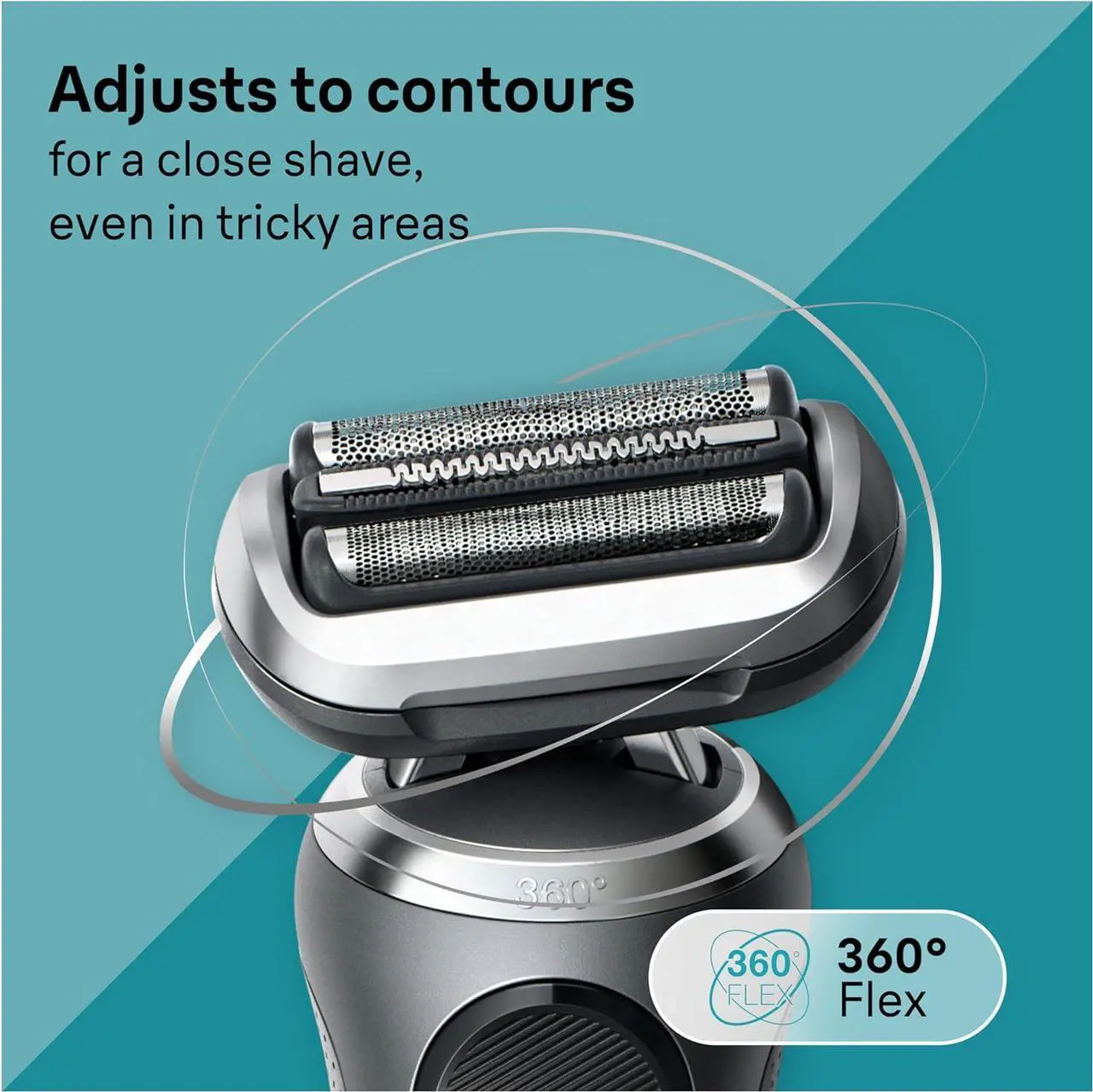 Alt view image 5 of 7 - Braun Electric Shaver for Men, Series 7 7185cc, Wet & Dry Shave, Turbo & Gentle Shaving Modes, Waterproof Foil Shaver, Space Grey