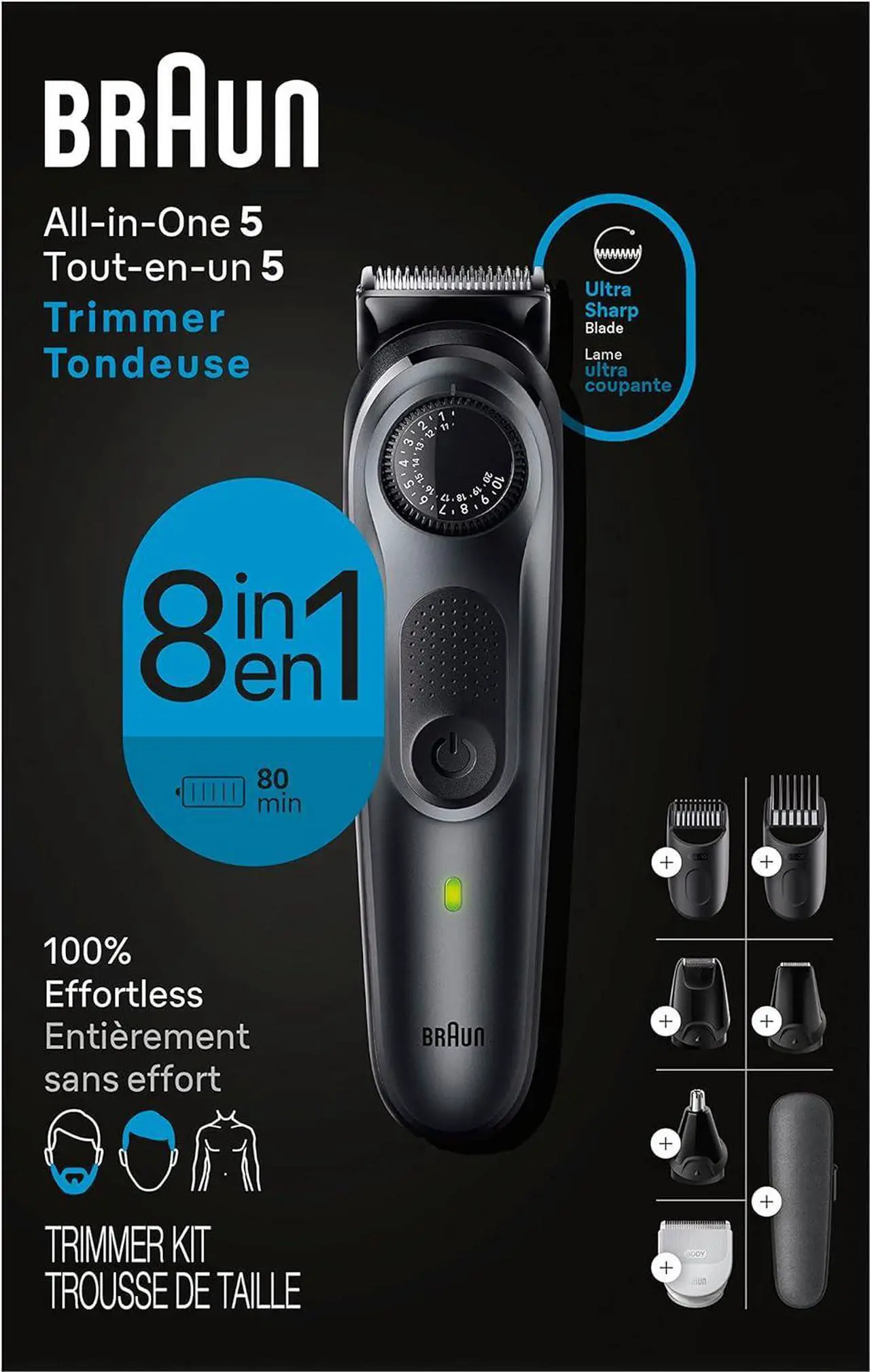 Main image of Braun All-in-One Style Kit Series 5 5471, 8-in-1 Trimmer for Men with Beard Trimmer, Body Trimmer for Manscaping, Hair Clippers & More, Ultra-Sharp Blade, 40 Length Settings, Waterproof