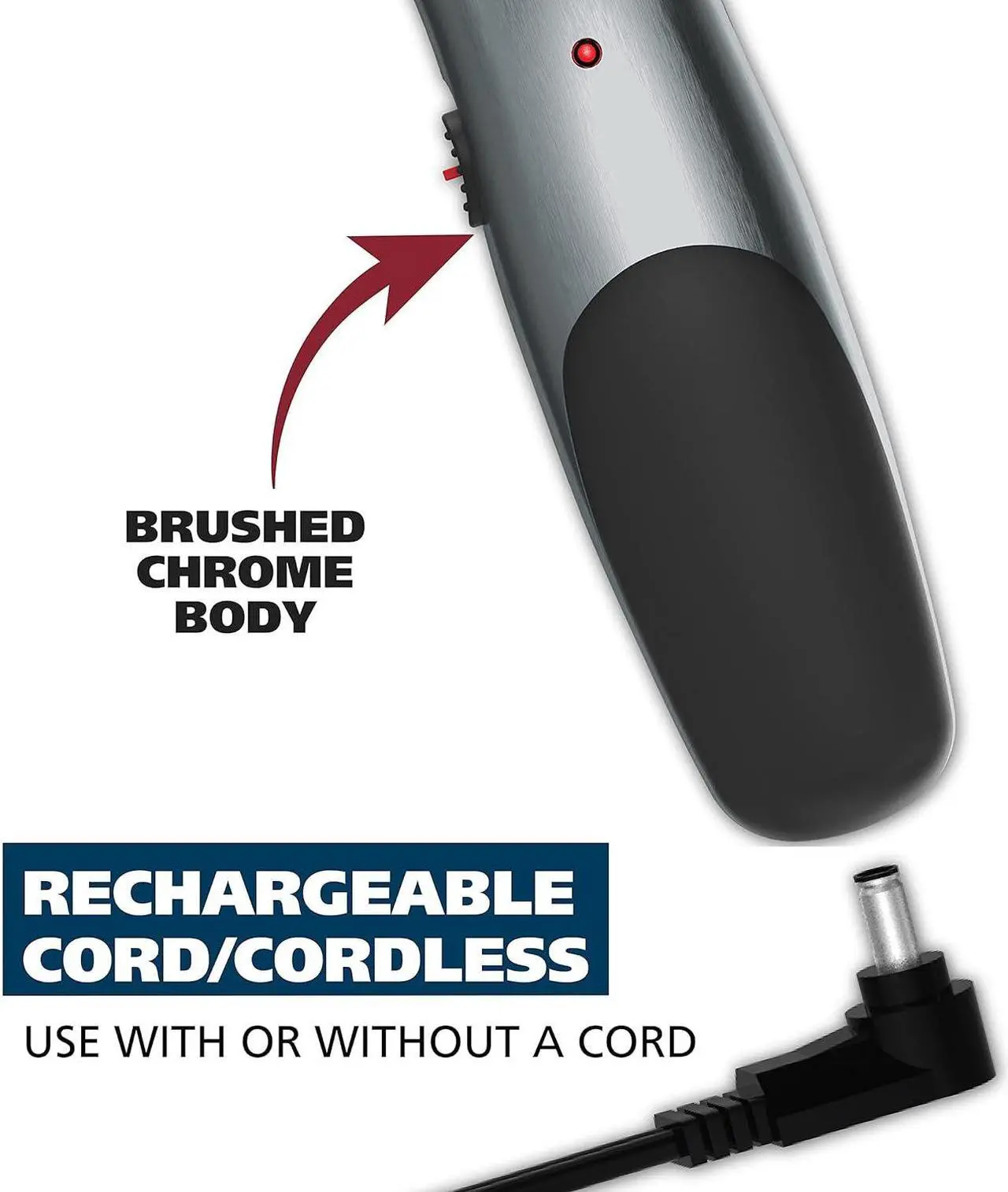 Alt view image 4 of 7 - Wahl Groomsman Corded or Cordless Beard Trimmer for Men - Rechargeable Grooming Kit for Facial Hair - Beard Trimmer & Groomer - Model 9918-6171V