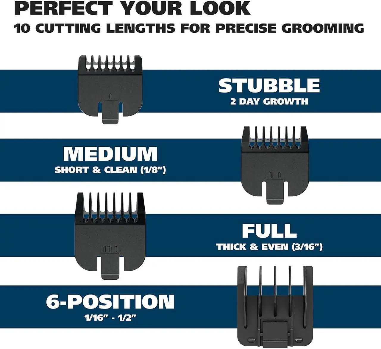 Alt view image 5 of 7 - Wahl Groomsman Corded or Cordless Beard Trimmer for Men - Rechargeable Grooming Kit for Facial Hair - Beard Trimmer & Groomer - Model 9918-6171V