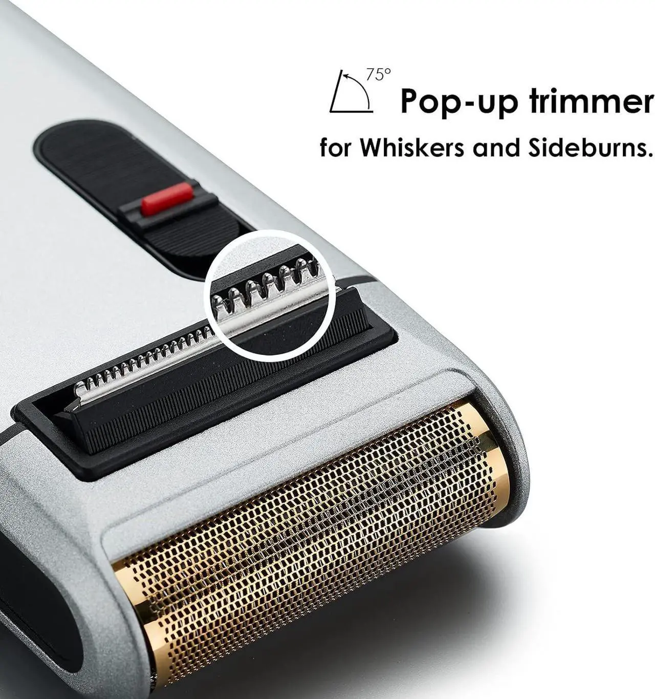 Alt view image 4 of 7 - Retro Electric Razors for Men with Beard Trimmer, Rechargeable Mens Gold Foil Shavers, Strong Power (Sliver)