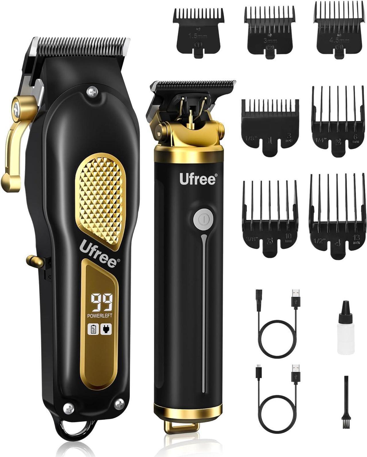 Main image of Ufree Hair Clippers for Men, Professional Clippers and Trimmers Set, Cordless Clippers for Hair Cutting, Beard Trimmer, Barber Clippers, Rechargeable Electric Shaver, Gifts for Men