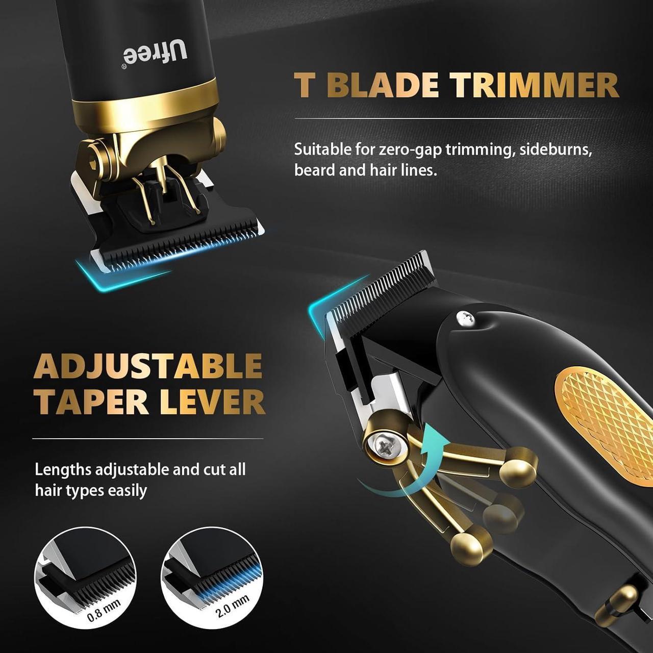 Alt view image 3 of 7 - Ufree Hair Clippers for Men, Professional Clippers and Trimmers Set, Cordless Clippers for Hair Cutting, Beard Trimmer, Barber Clippers, Rechargeable Electric Shaver, Gifts for Men