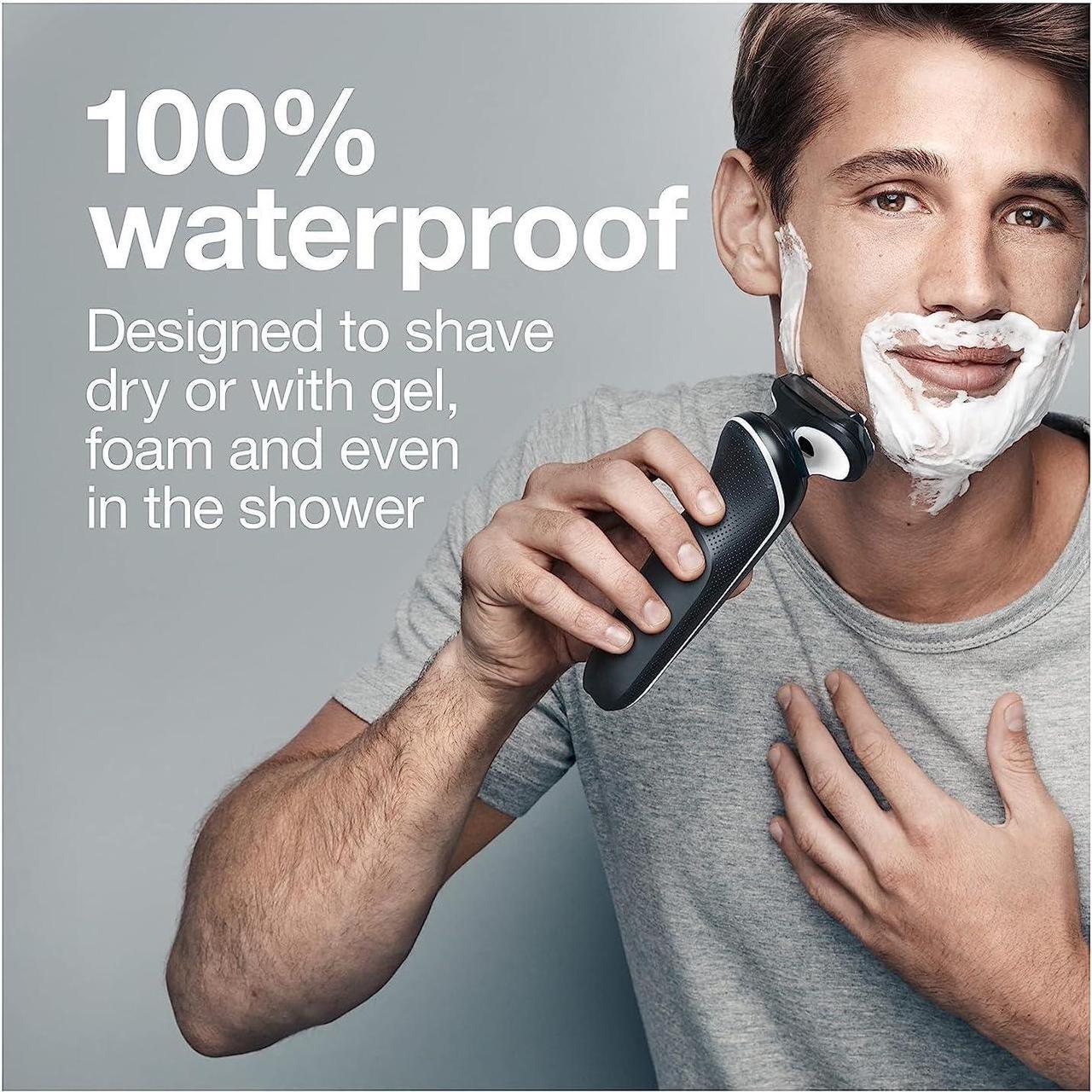 Alt view image 5 of 7 - Braun Electric Razor for Men, Waterproof Foil Shaver, Series 5 5050cs, Wet & Dry Shave, with Beard Trimmer and Body Groomer, Rechargeable, Charging Stand Included, Blue