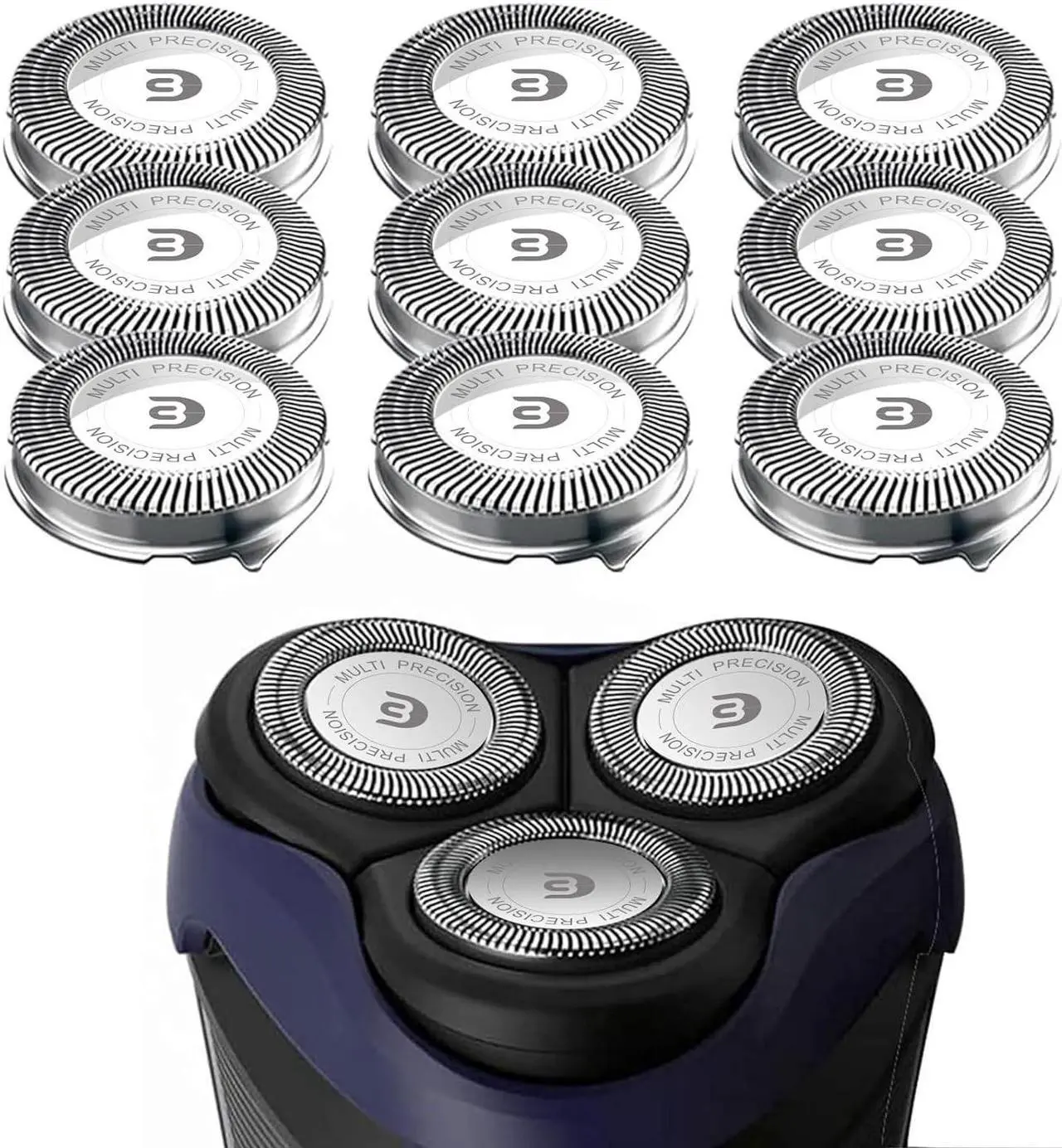 Main image of SH30 Replacement Heads for Shaver Series 3000, 2000, 1000 and S738 with Durable Sharp Blade