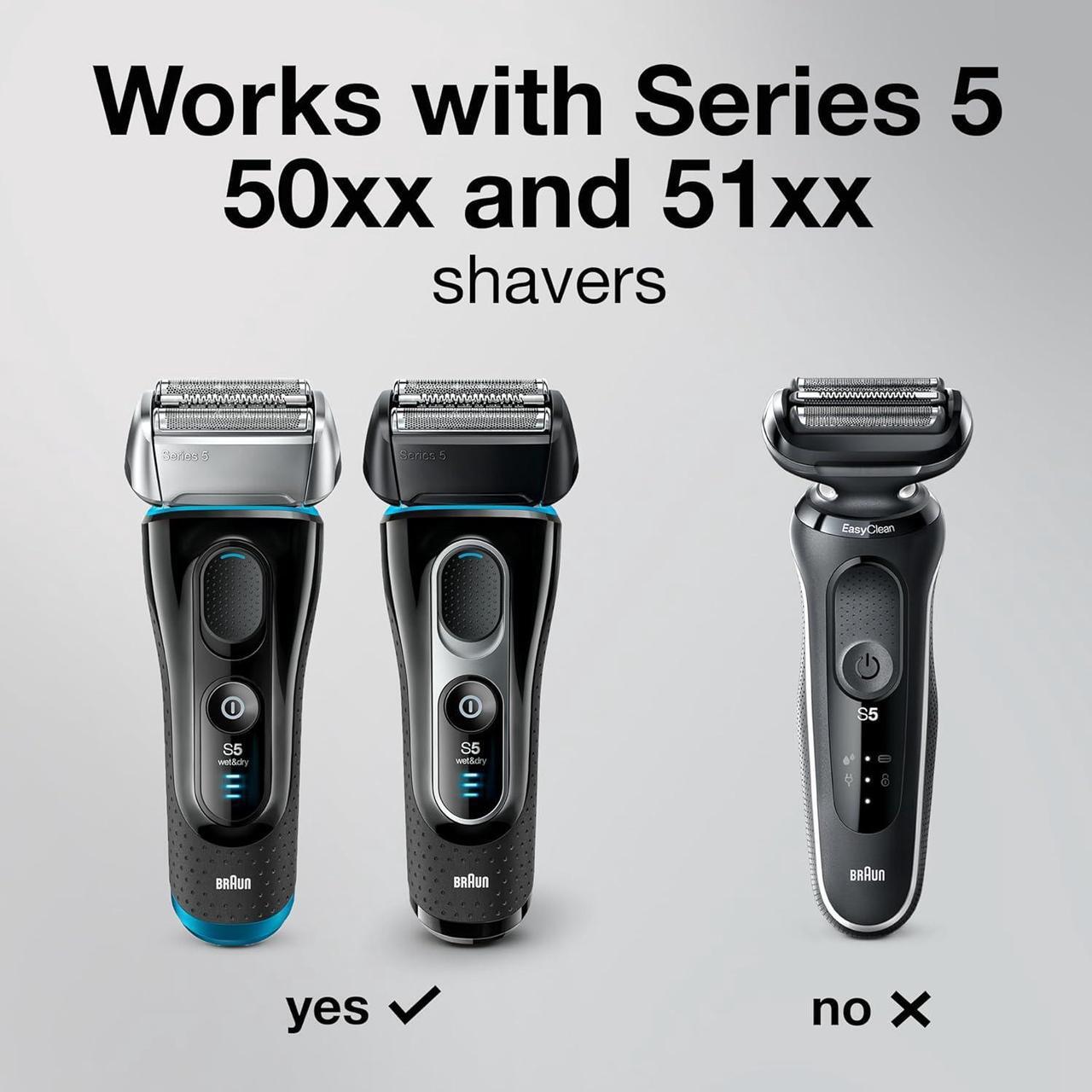 Alt view image 3 of 7 - Braun Series 5 Electric Shaver Replacement Head - 52B - Compatible with Electric Razors 5090/5190cc, 5040/5140s, 5030s, 5147s, 5145s, 5195cc, 5197cc