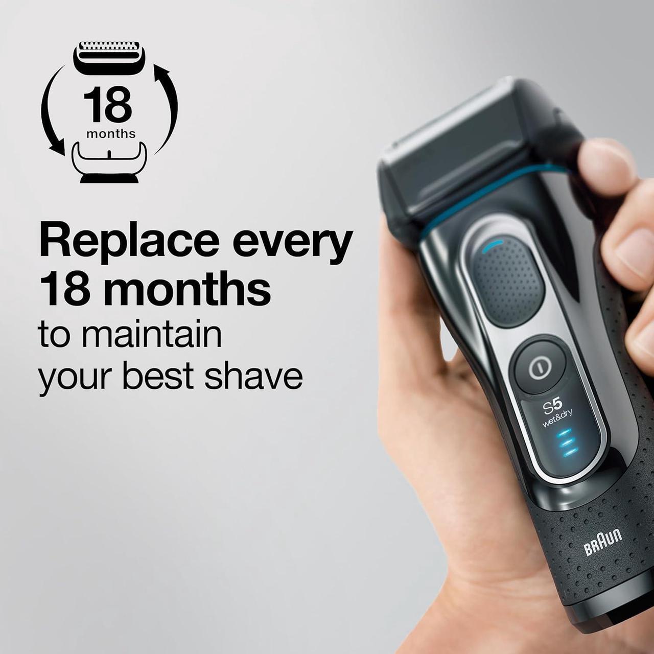 Alt view image 4 of 7 - Braun Series 5 Electric Shaver Replacement Head - 52B - Compatible with Electric Razors 5090/5190cc, 5040/5140s, 5030s, 5147s, 5145s, 5195cc, 5197cc