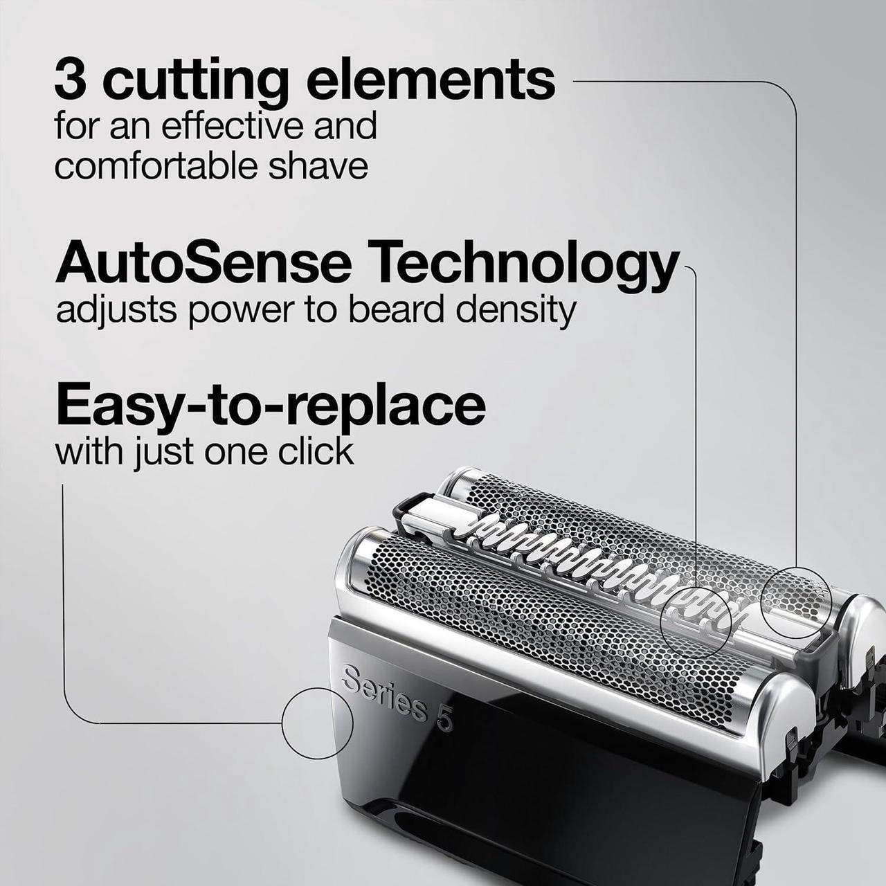 Alt view image 5 of 7 - Braun Series 5 Electric Shaver Replacement Head - 52B - Compatible with Electric Razors 5090/5190cc, 5040/5140s, 5030s, 5147s, 5145s, 5195cc, 5197cc