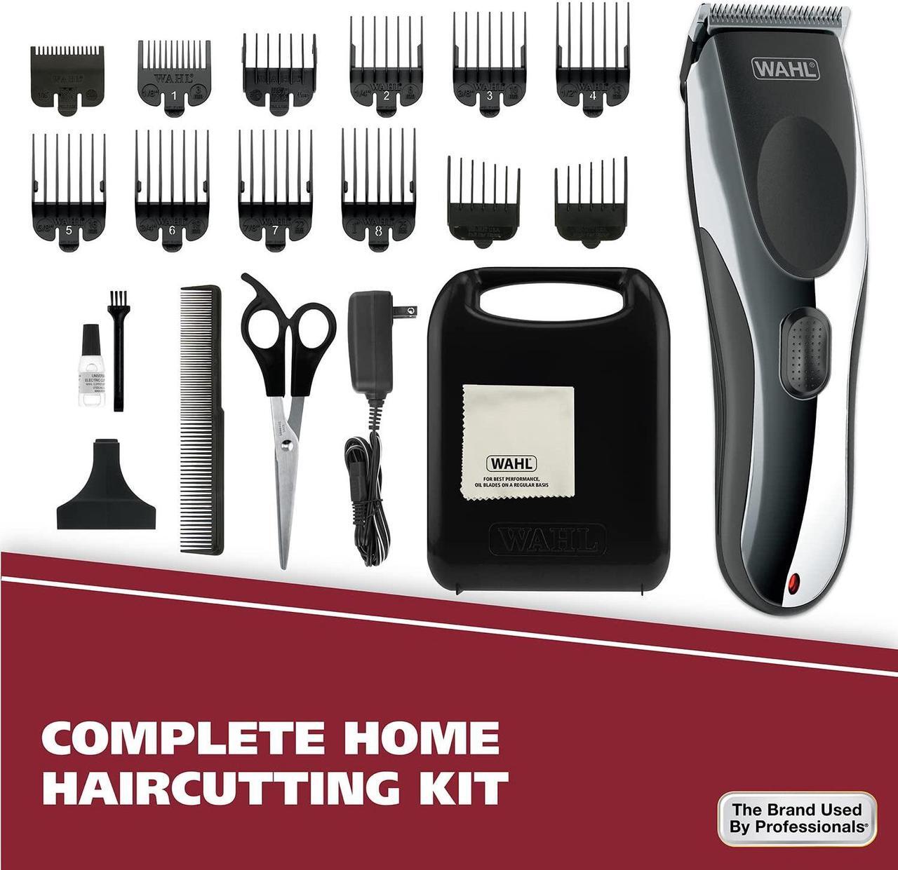 Alt view image 6 of 7 - Wahl Clipper Rechargeable Cord/Cordless Haircutting & Trimming Kit for Heads, Longer Beards, & All Body Grooming - Model 79434