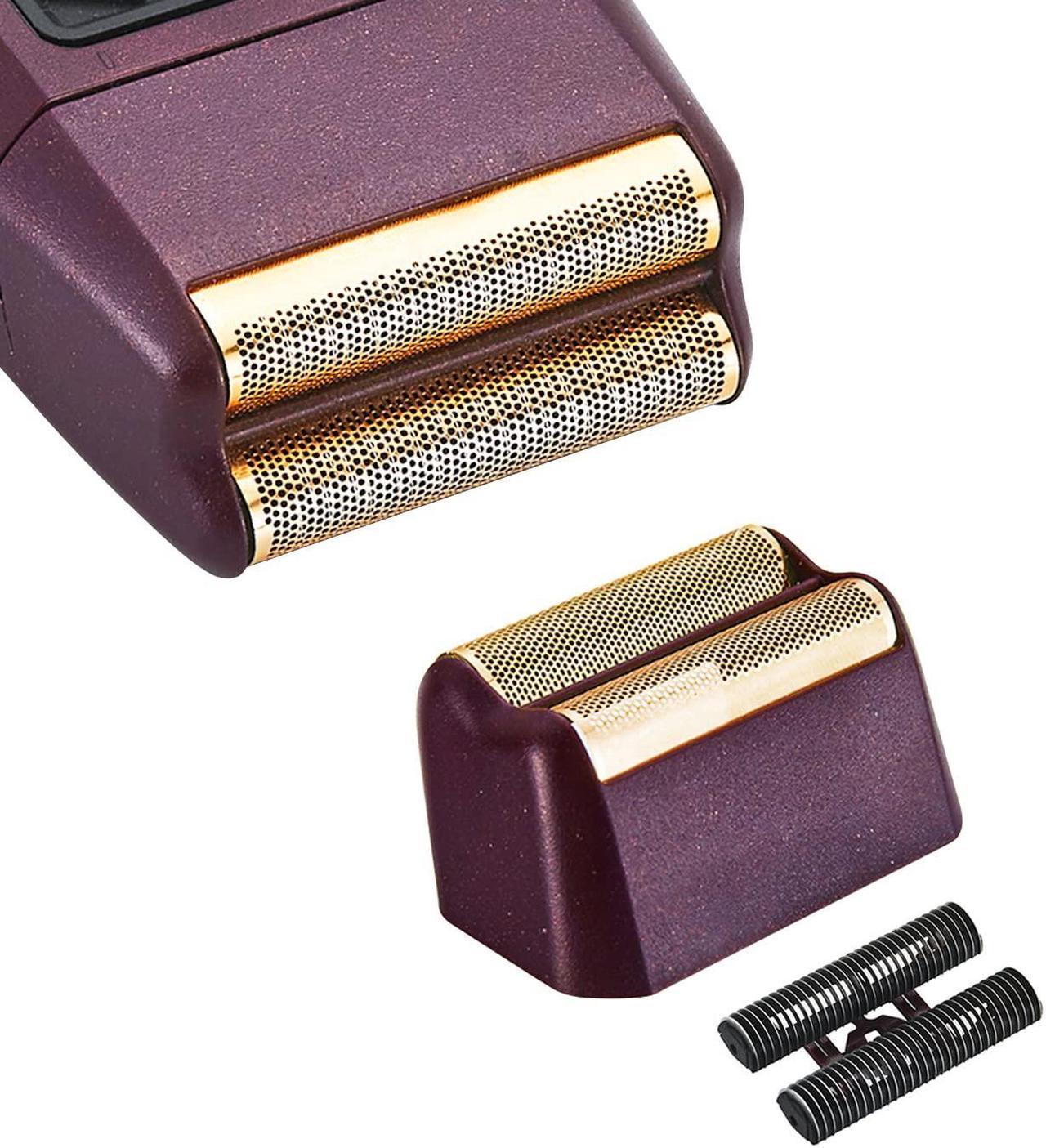 Alt view image 4 of 6 - 2 pcs Professional 5 Star Series Finale Shaver Shaper Replacement Super Close Gold Foil and Cutter Bar Assembly Compatible with Wahl Shaver Foil Model 7043-100,7031-100(Red)