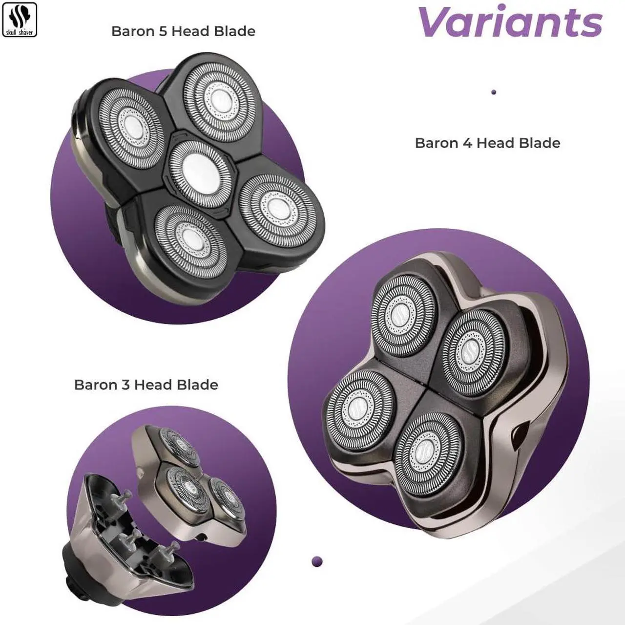 Alt view image 5 of 5 - Skull Shaver Carver PRO 3 Head Replacement Blade | Electric shaver replacement heads