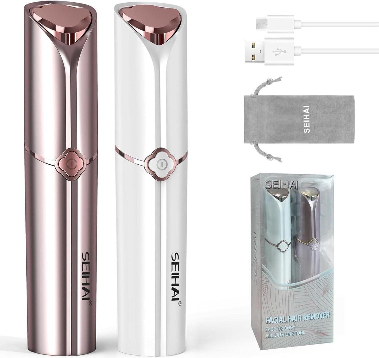 Main image of Facial Hair Removal for Women(2 pcs), SEIHAI Face Razors for Women, Flawless Hair Remover, Painless Hair Removal Device, Facial Razors for Women Face Suitable as a Gift