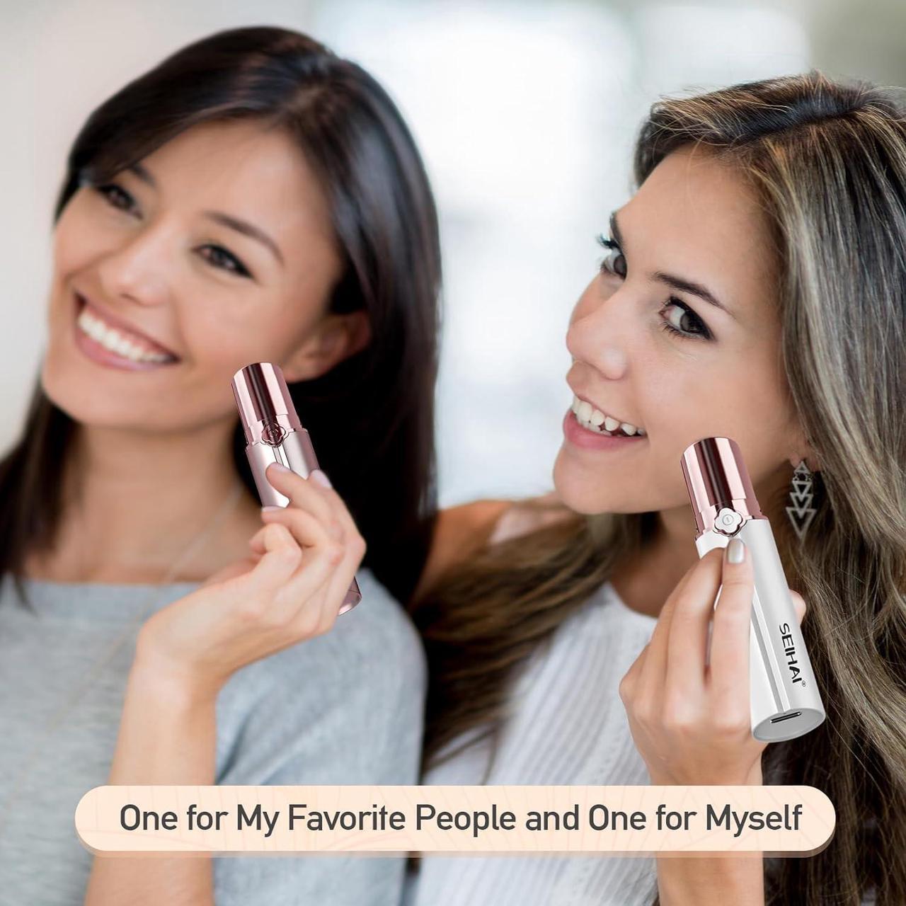Alt view image 4 of 7 - Facial Hair Removal for Women(2 pcs), SEIHAI Face Razors for Women, Flawless Hair Remover, Painless Hair Removal Device, Facial Razors for Women Face Suitable as a Gift