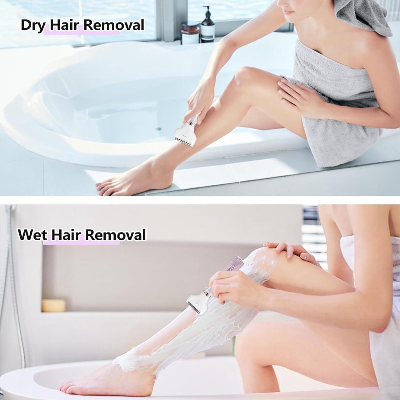 Alt view image 5 of 7 - Electric Razors for Women, 5 in 1 Electric Shaver Razor Women Painless Facial Hair Remover, Rechargeable Bikini Trimmer for Women Wet/Dry Face Razors for Face Nose Eyebrow Arm Armpit Legs Pubic