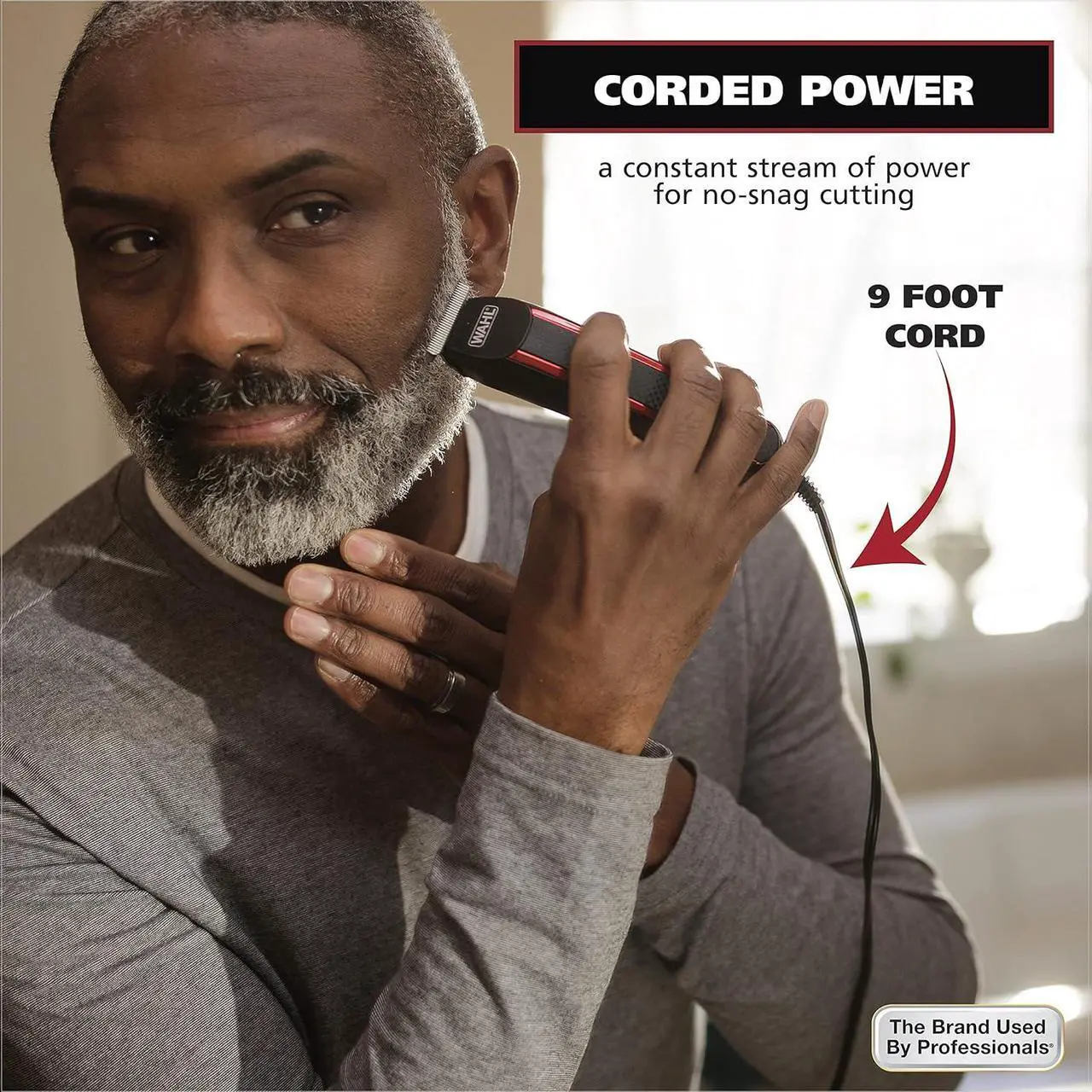 Alt view image 4 of 7 - Wahl Edge Pro Bump Free Corded Beard Trimmer for Men Touch Up Trimmer & Grooming Detailer Kit  Perfect for Edging Beards, Mustaches, Hair, & Stubble,  Model 9686-300
