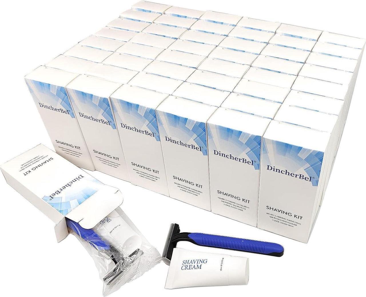 Main image of Disposable Razors in Bulk Shaving Kit Twin Blade Razors and Cream(12g), Individually Wrapped Toiletries Amenities for Hotel, Airbnb, Homeless, Shelter, Camping and Travel (100 Pack)