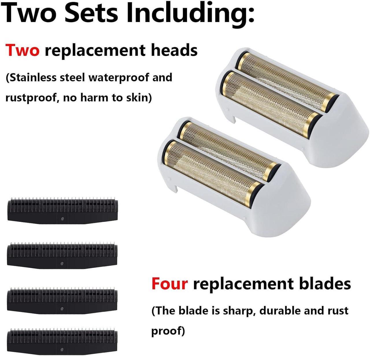 Alt view image 3 of 6 - 2 Pack Pro Shaver Replacement Foil and Cutters Compatible with Andis 17150(TS-1)/17155/17200 Shaver for ProFoil & Lithium Shaver, Golden