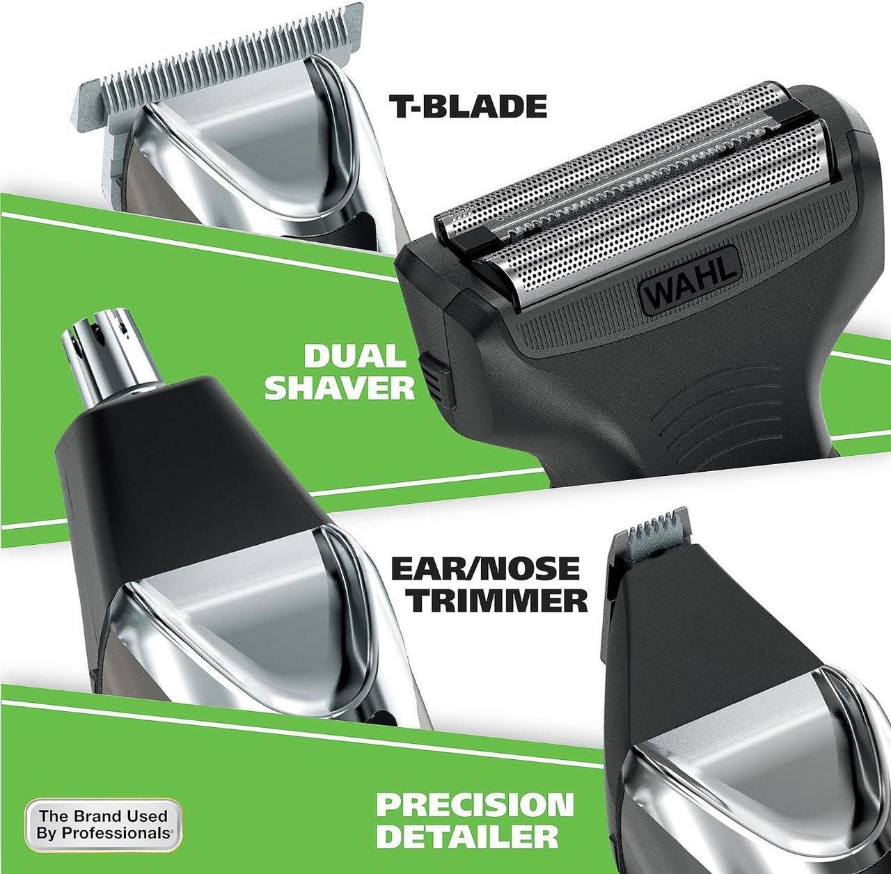 Alt view image 4 of 7 - Wahl Stainless Steel Lithium Ion 2.0+ Slate Beard Trimmer for Men - Electric Shaver, Nose Ear Trimmer, Rechargeable All in One Men's Grooming Kit - Model 9864