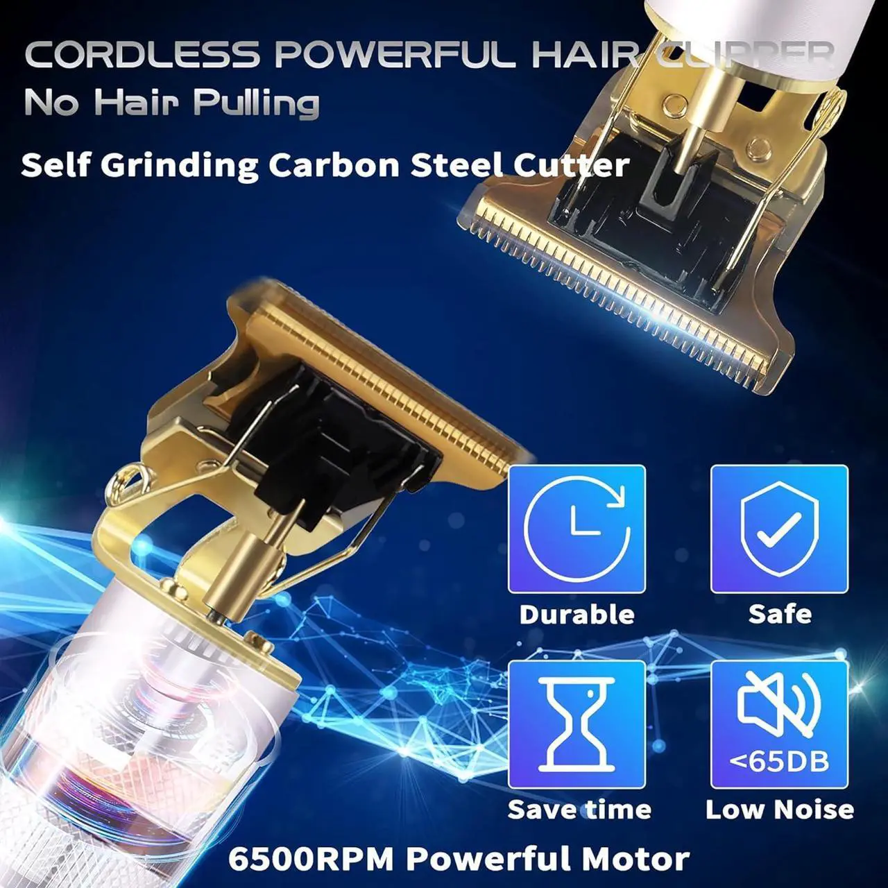 Alt view image 4 of 6 - KEMEI Professional Hair Clippers for Men Pro Li Grooming Beard Trimmer Shavers Close Cutting Salon Cordless Rechargeable Quiet, KM-762