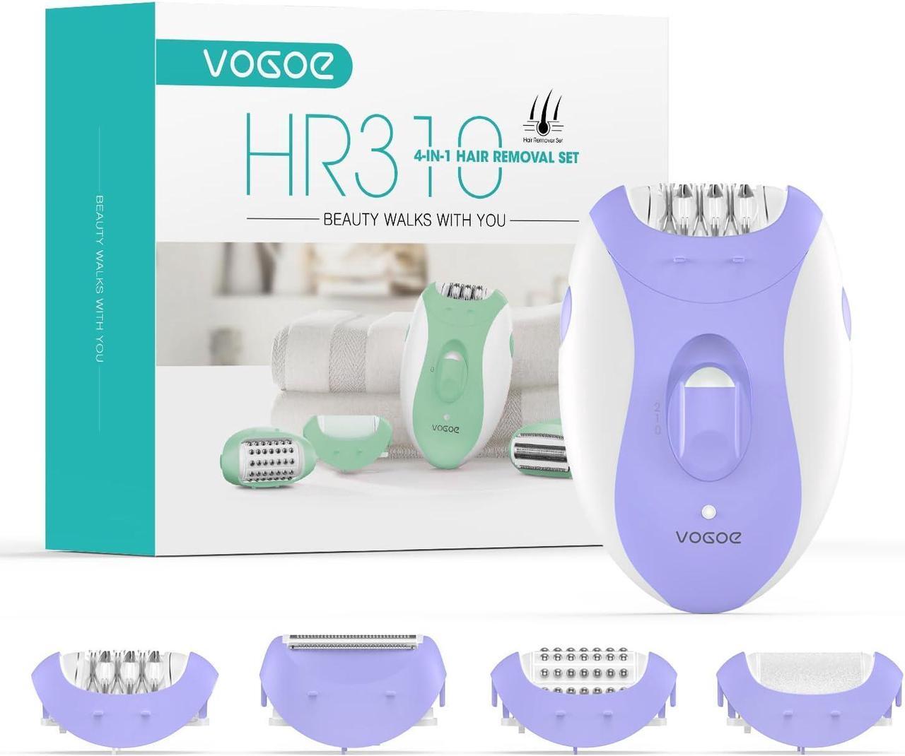 Main image of Epilator for Women-Cordless Epilators Hair Removal for Women, 4-in-1 Electric Razor Hair Remover, 2 Speeds & 21 Tweezers for Face Legs Arms Armpit Bikini, Purple HR310