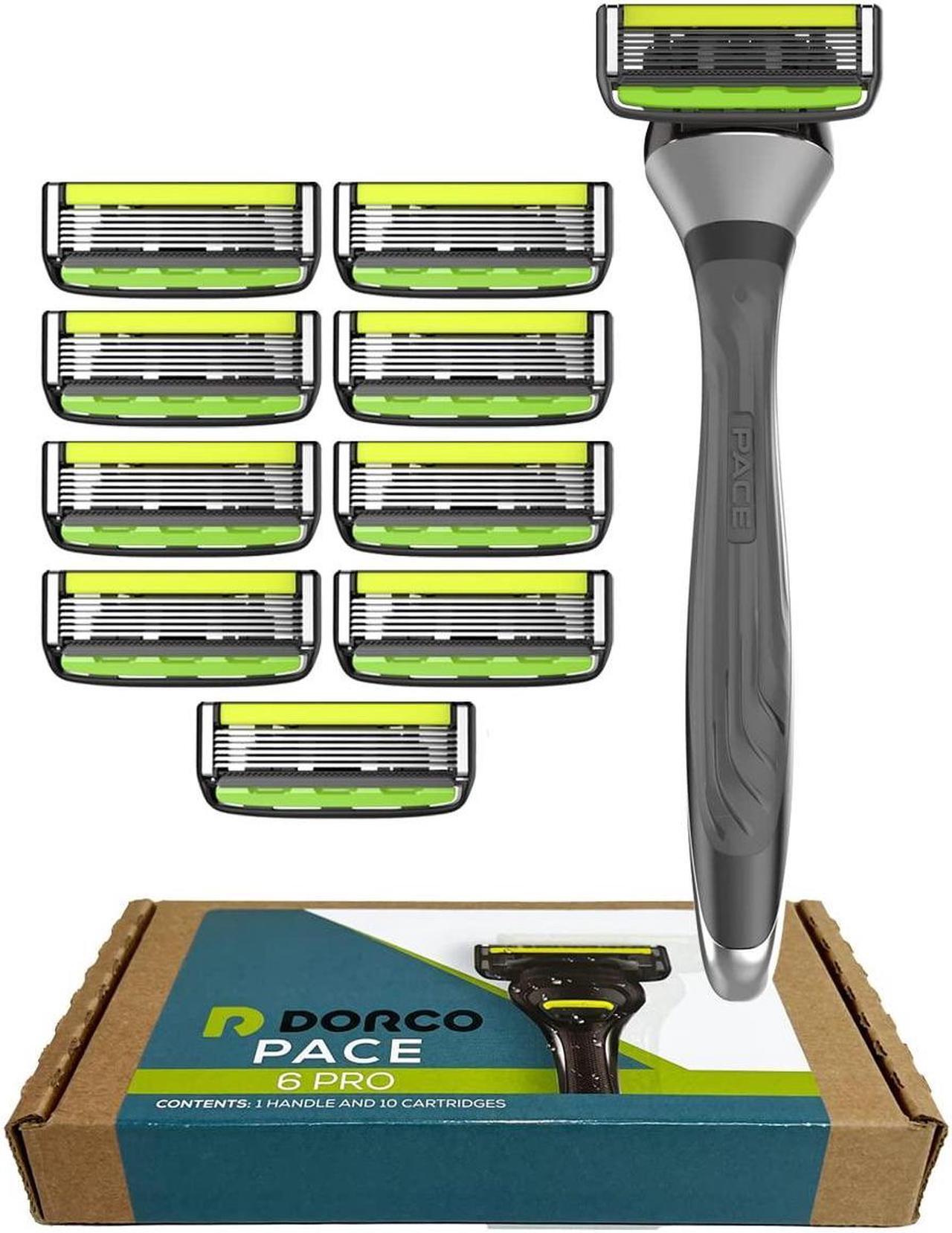 Main image of Dorco Pace 6 Pro - Six Blade Razor System with Trimmer - 10 Pack (1 Handle + 10 Cartridges)