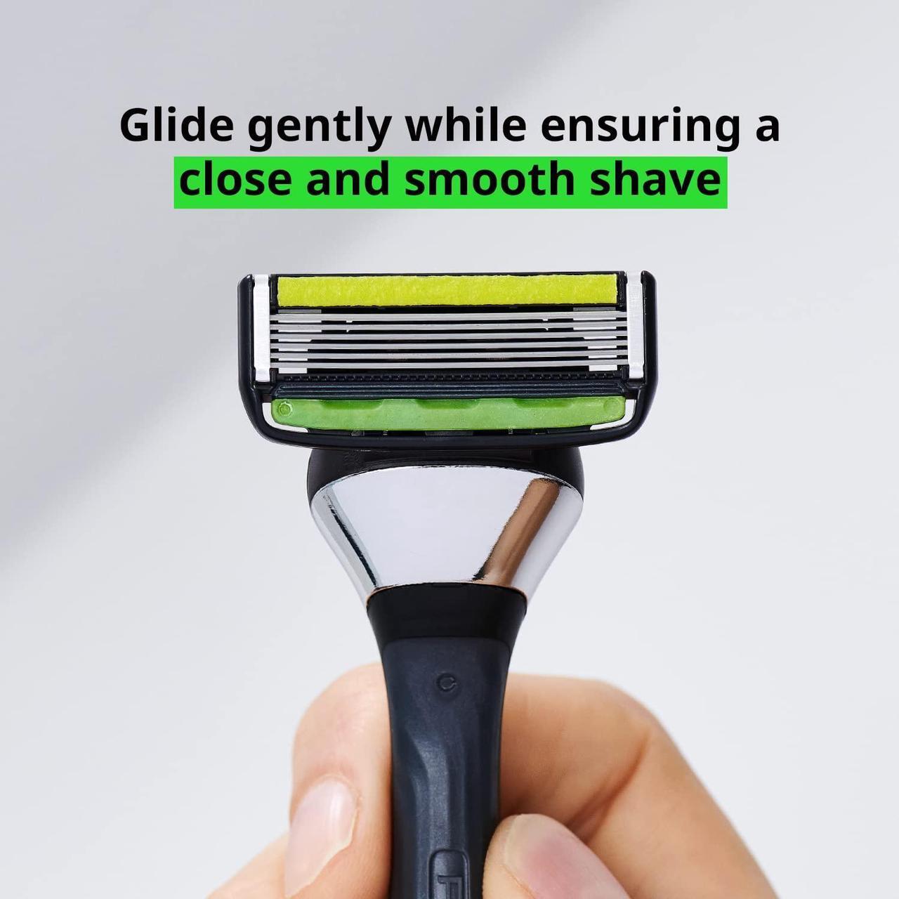 Alt view image 2 of 7 - Dorco Pace 6 Pro - Six Blade Razor System with Trimmer - 10 Pack (1 Handle + 10 Cartridges)