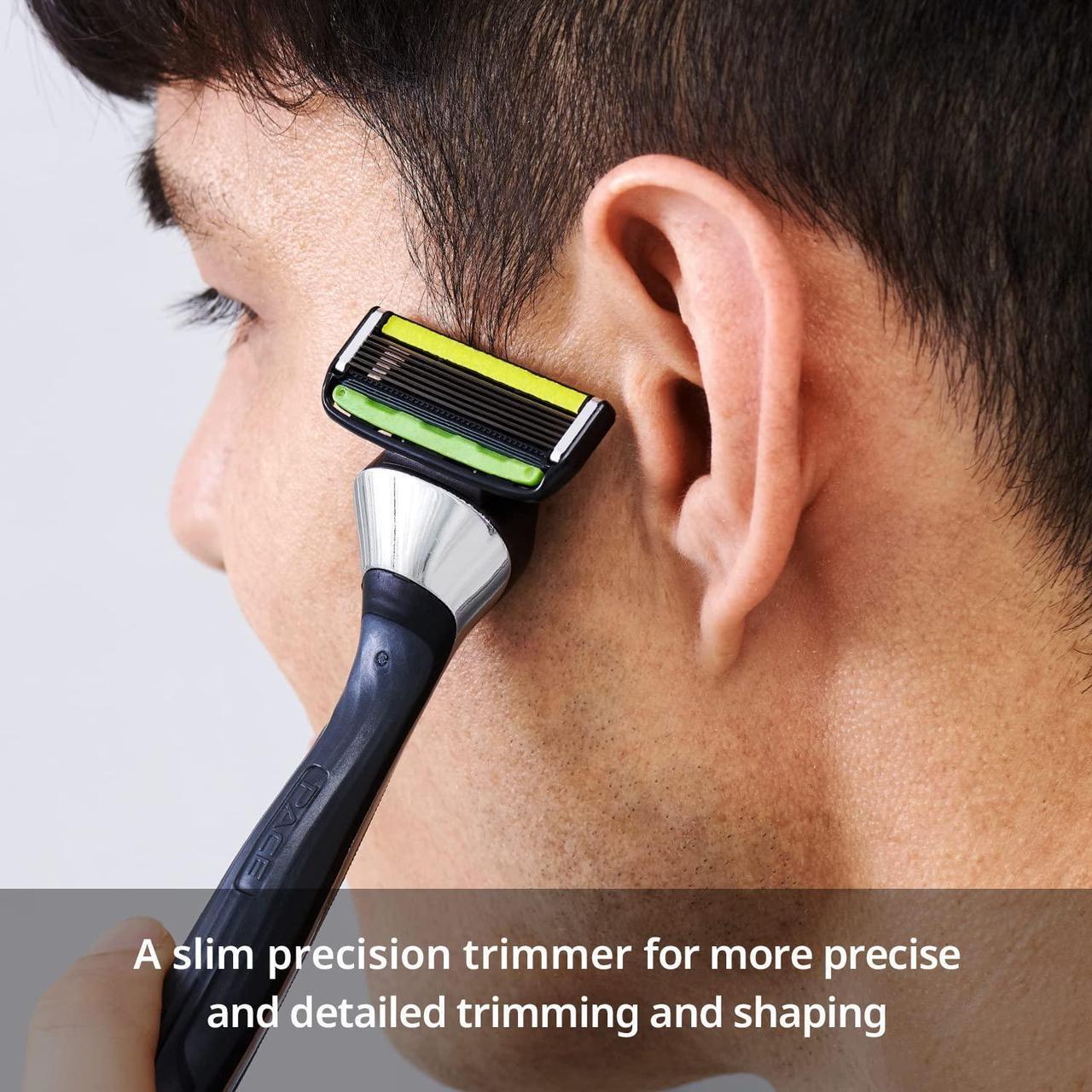 Alt view image 4 of 7 - Dorco Pace 6 Pro - Six Blade Razor System with Trimmer - 10 Pack (1 Handle + 10 Cartridges)