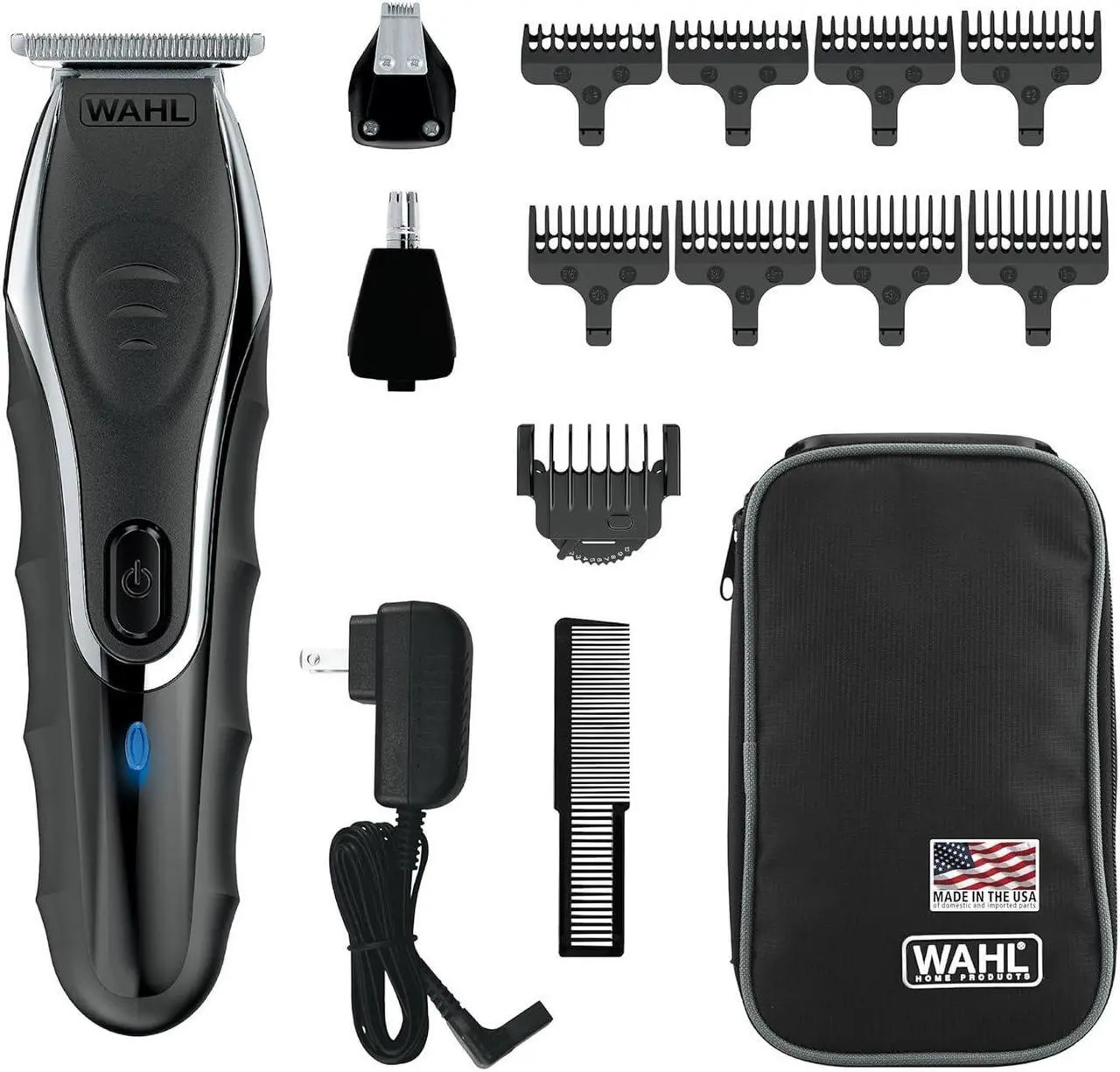 Main image of Wahl Aqua Blade® Rechargeable Wet/Dry Lithium-Ion Deluxe Beard Trimmer for Men - Interchangeable Heads for Detailing, Hair, Mustache and Body Grooming - Model 9899-100