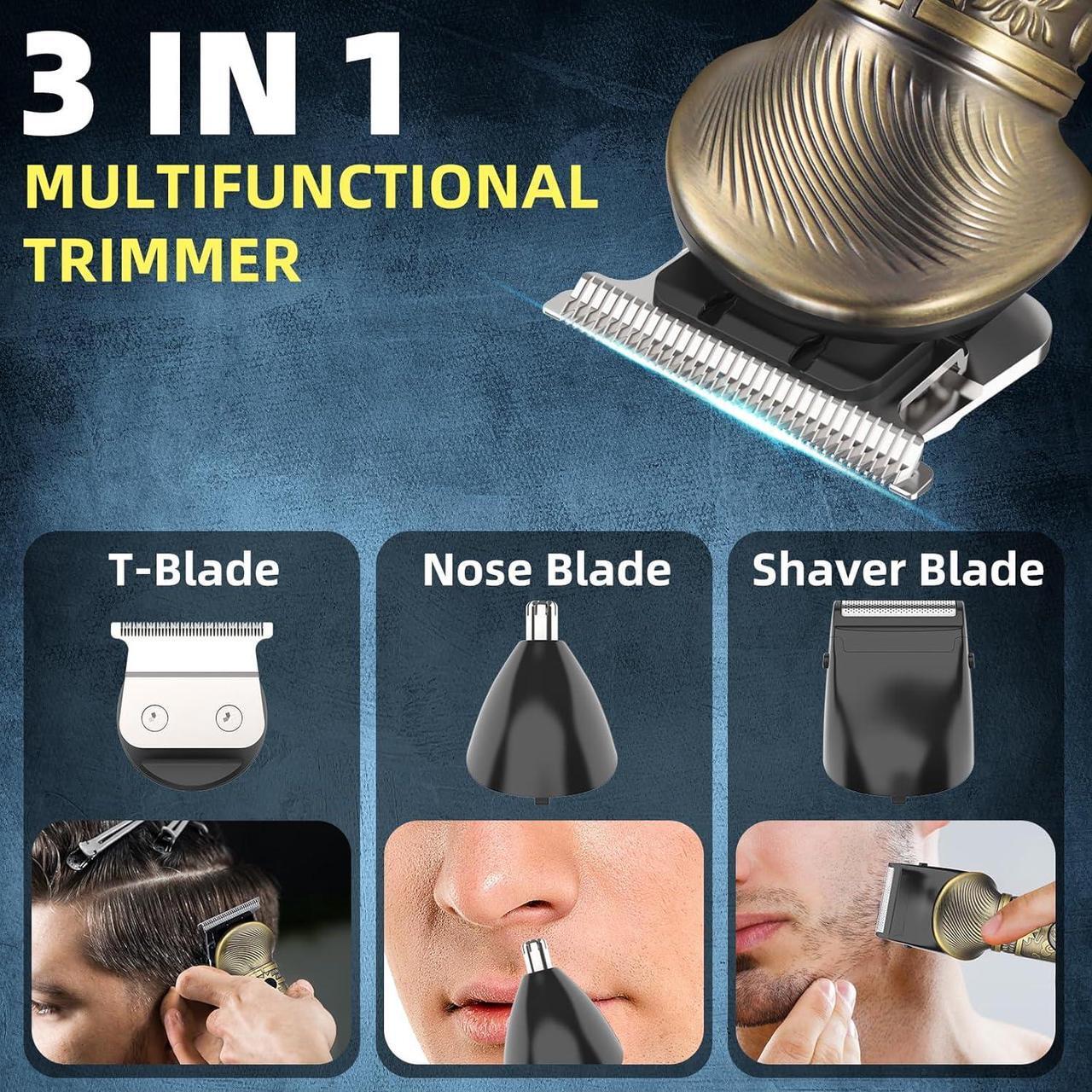 Alt view image 3 of 7 - Clippers and Trimmers Set, Beard Trimmer, Electric Razors Shaver for Men, Professional Hair Clipper for Barbers Hair Cutting Set, Mens Grooming Kit w/Mustache Nose Hair Trimmer, Gifts for Him