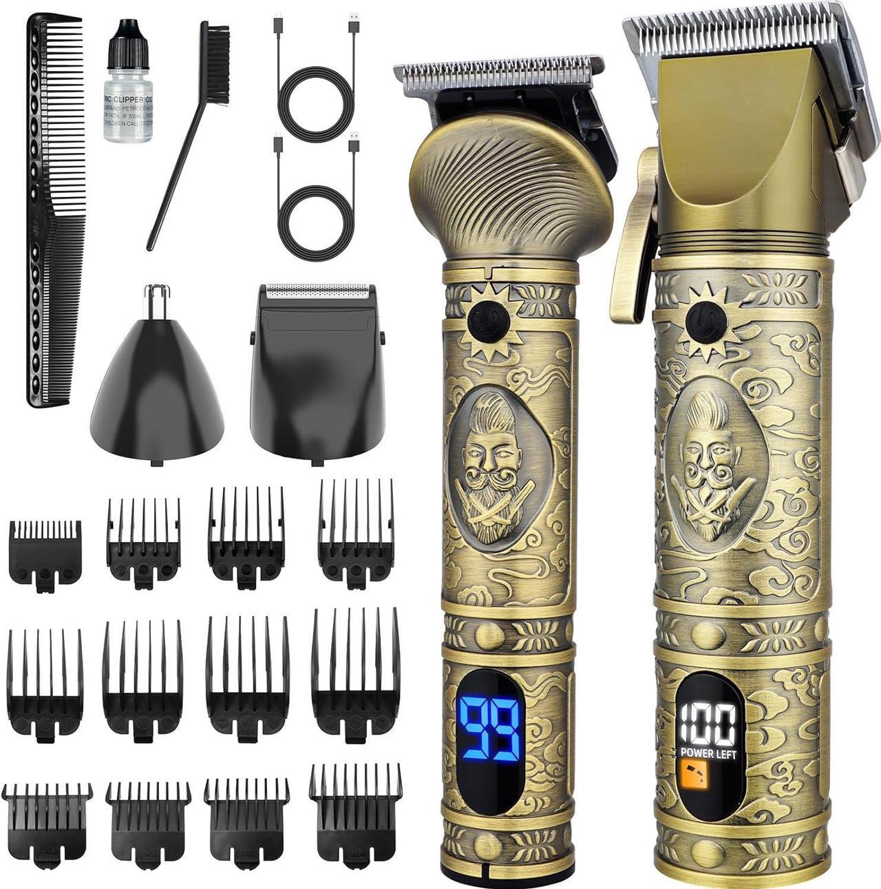 Main image of Clippers and Trimmers Set, Beard Trimmer, Electric Razors Shaver for Men, Professional Hair Clipper for Barbers Hair Cutting Set, Mens Grooming Kit w/Mustache Nose Hair Trimmer, Gifts for Him