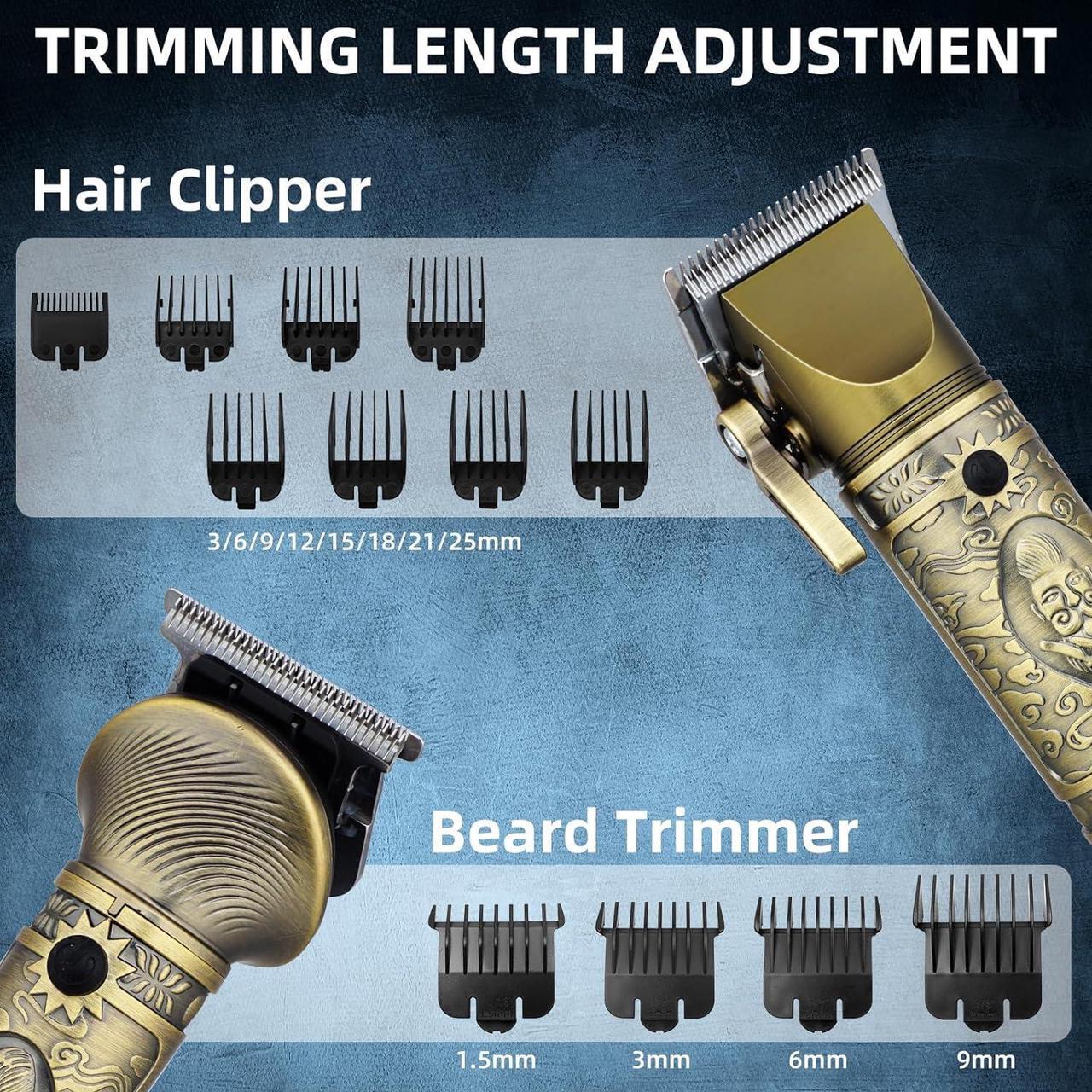 Alt view image 6 of 7 - Clippers and Trimmers Set, Beard Trimmer, Electric Razors Shaver for Men, Professional Hair Clipper for Barbers Hair Cutting Set, Mens Grooming Kit w/Mustache Nose Hair Trimmer, Gifts for Him