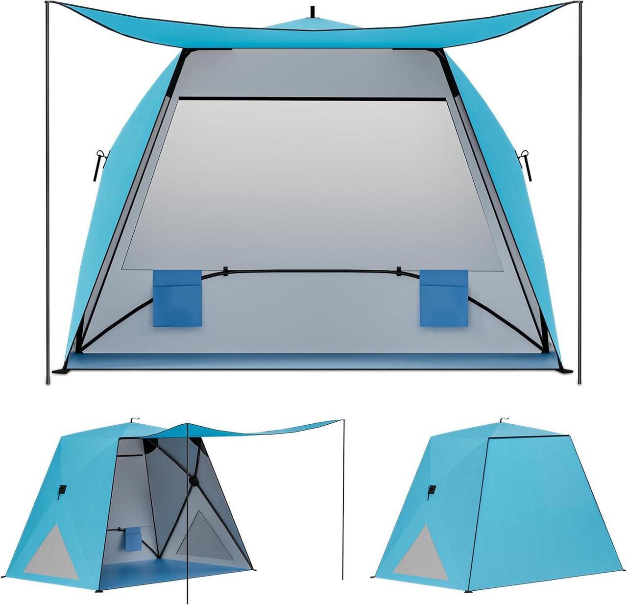 Main image of Pop Up Beach Tent Shelter: PalProt® 3-4 People Large Sun Shade - Portable UPF 50+ UV Protection Lightweight with Carry Bag - 1S Easy Instant Summer Canopy Gear | Outdoor Travel Camping Picnic