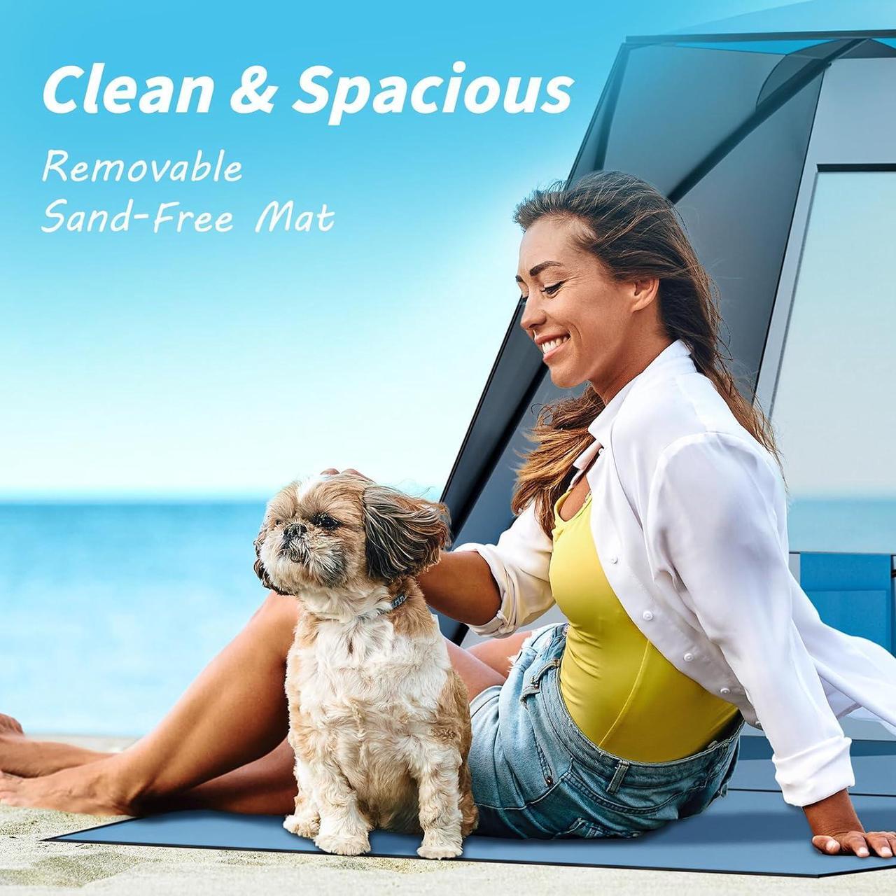 Alt view image 5 of 6 - Pop Up Beach Tent Shelter: PalProt® 3-4 People Large Sun Shade - Portable UPF 50+ UV Protection Lightweight with Carry Bag - 1S Easy Instant Summer Canopy Gear | Outdoor Travel Camping Picnic