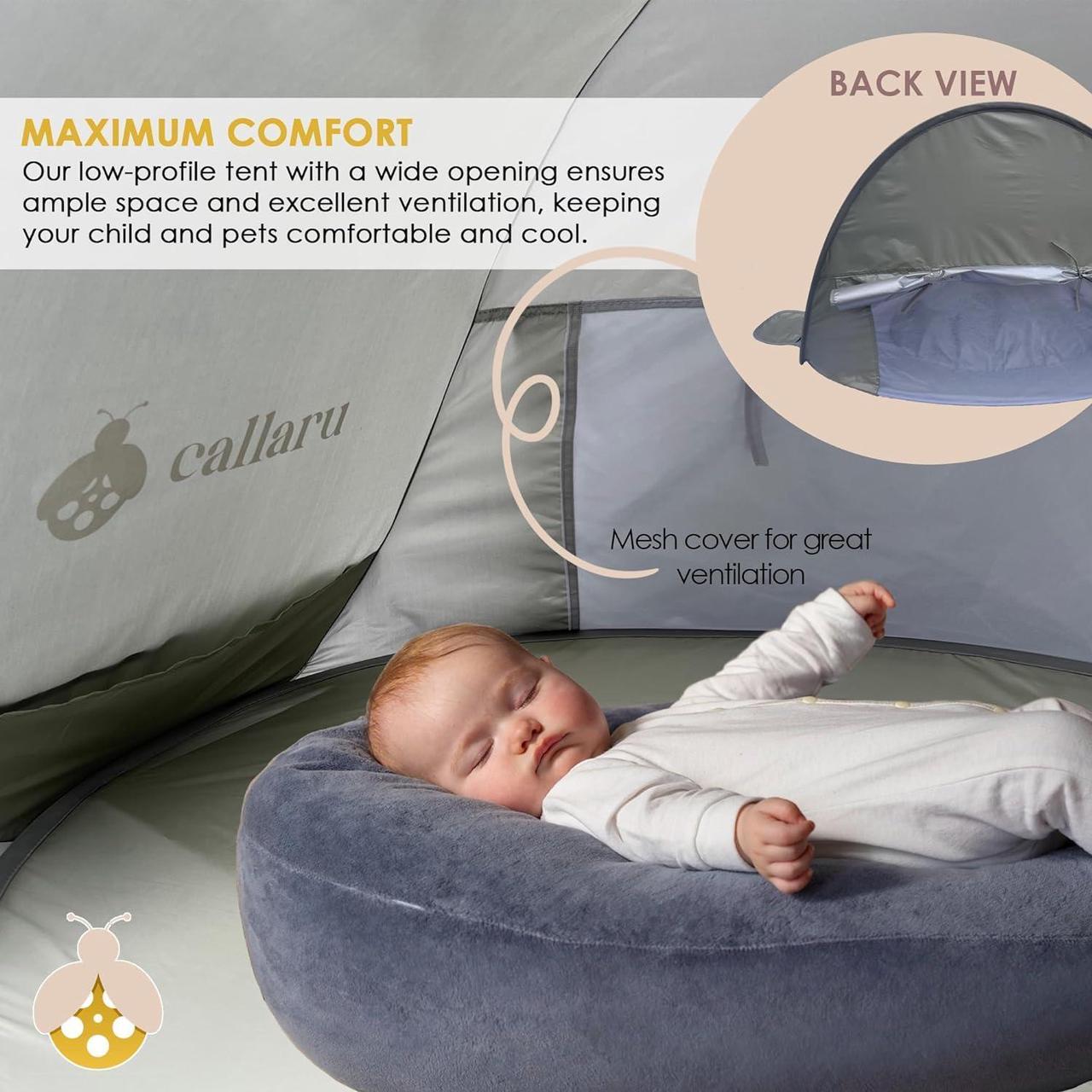 Alt view image 4 of 7 - Baby Beach Tent and Portable Shade Pool, UV Tent for Babies Pop-Up, UPF 50+ | Ideal Beach Tent Sun Shelter and Pop-Up Tent for Baby, Infant, & Pet | Outdoor Beach Shade and Toddler Cabana