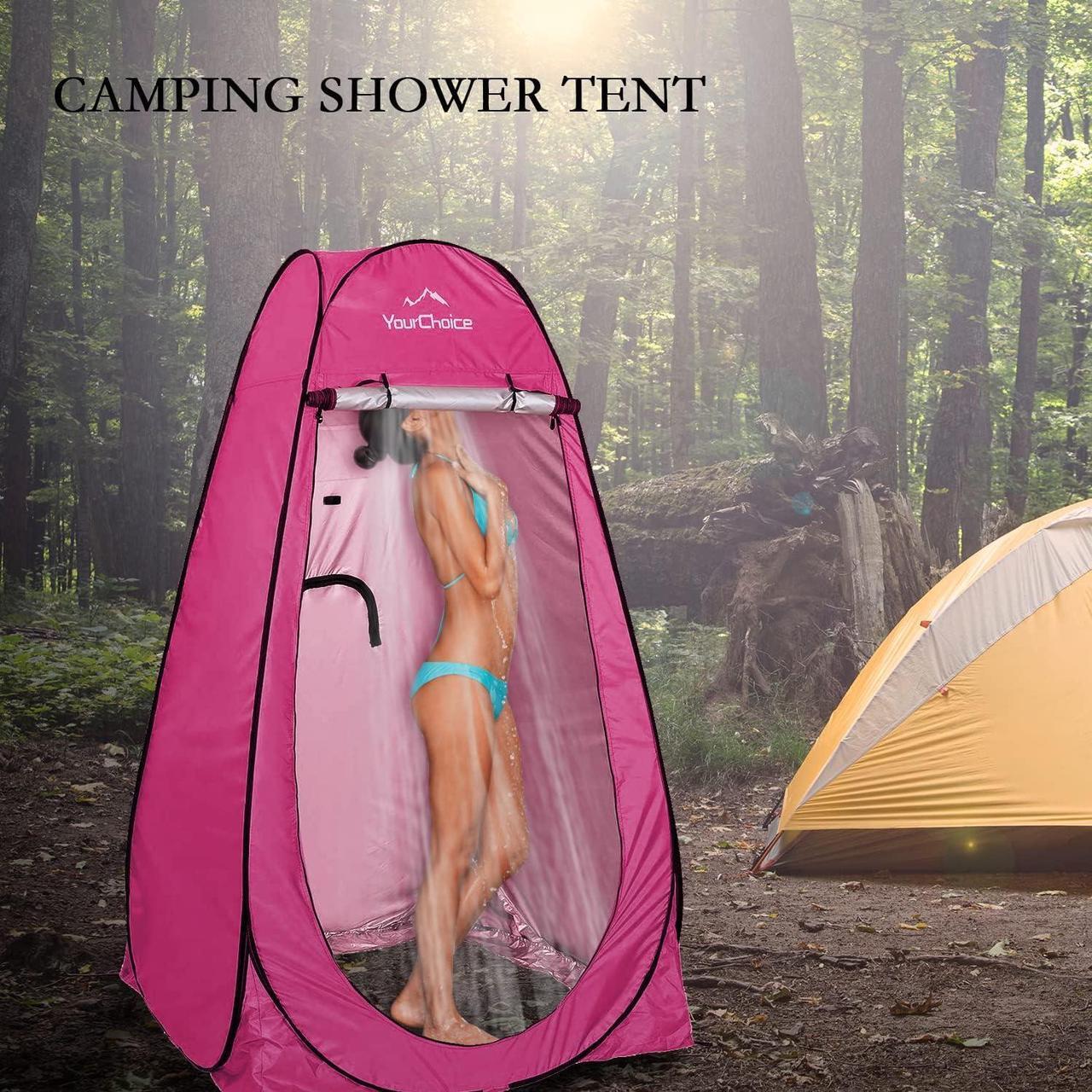 Alt view image 3 of 6 - Your Choice Privacy Tent - Pop Up Shower Changing Toilet Tent Portable Camping Privacy Shelters Room 6.2 FT Tall with Carrying Bag for Outdoors Indoors