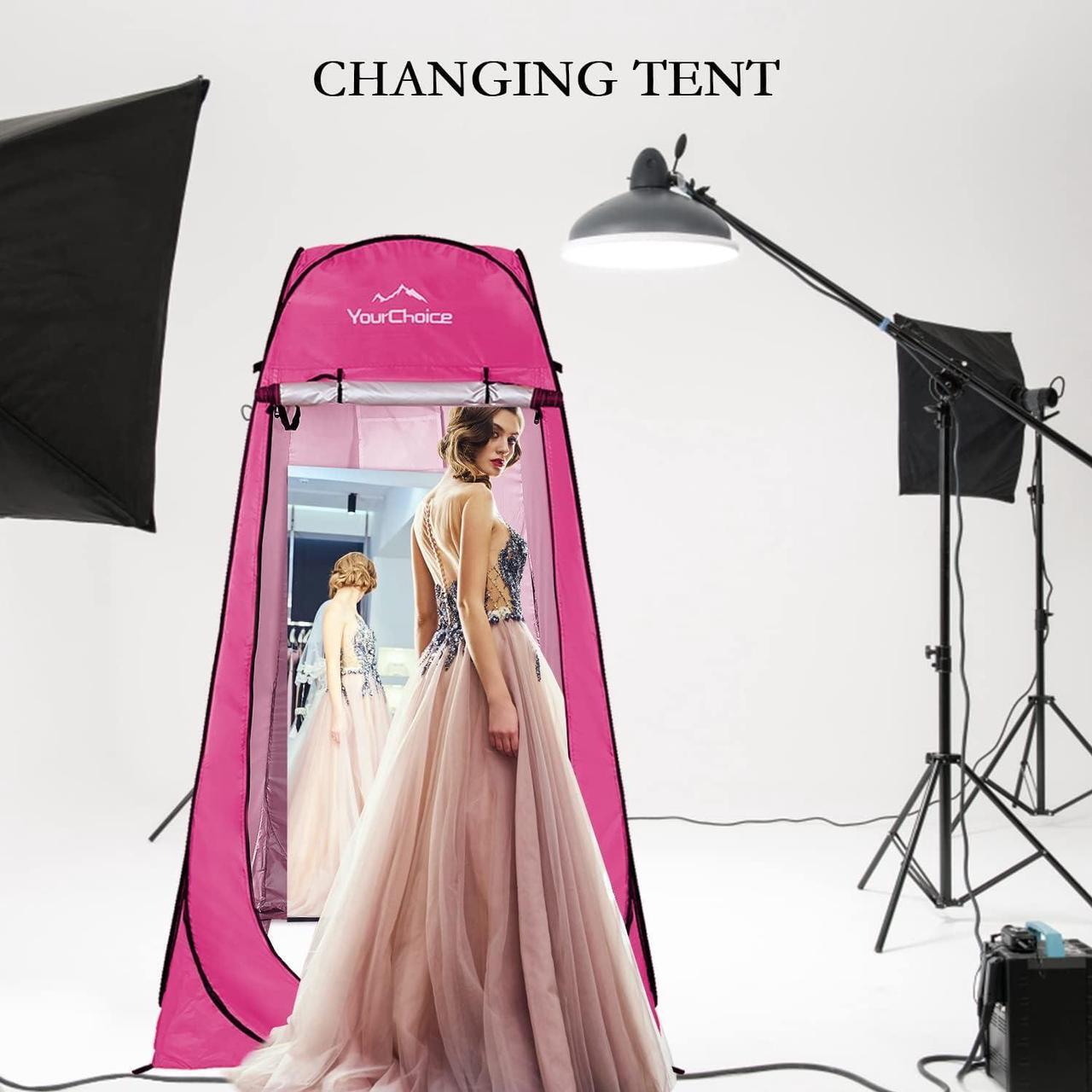 Alt view image 4 of 6 - Your Choice Privacy Tent - Pop Up Shower Changing Toilet Tent Portable Camping Privacy Shelters Room 6.2 FT Tall with Carrying Bag for Outdoors Indoors