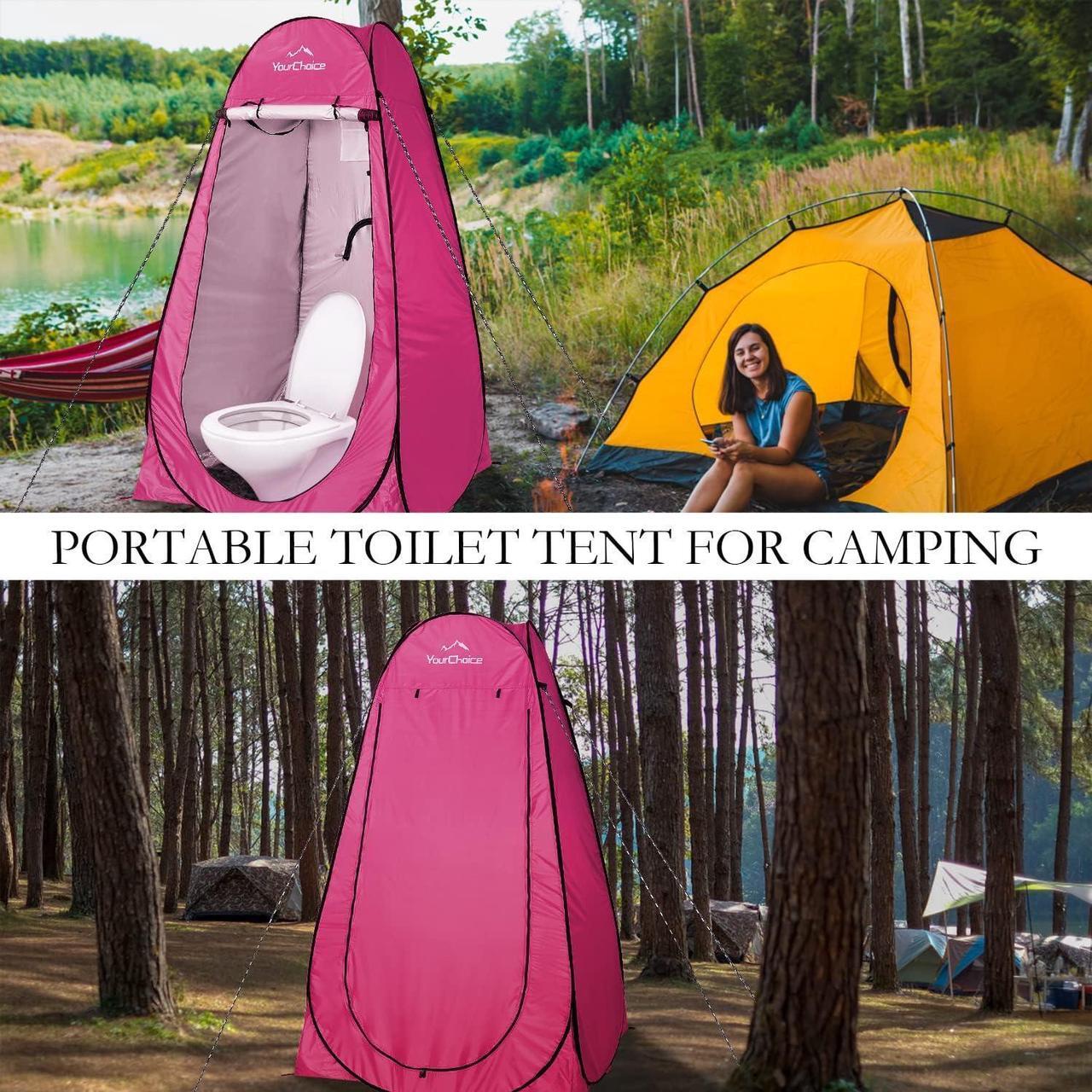 Alt view image 5 of 6 - Your Choice Privacy Tent - Pop Up Shower Changing Toilet Tent Portable Camping Privacy Shelters Room 6.2 FT Tall with Carrying Bag for Outdoors Indoors