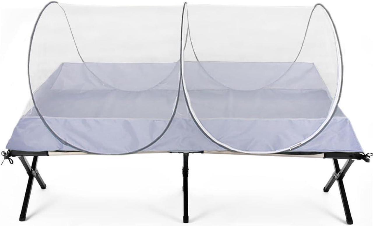 Main image of Mengersi Mosquito Net Foldable Pop Up Travel Tent,Bed Canopy Camping Mosquito Net for Travel Bedroom and Outdoor Trip,Twin Size Bed (Gray)