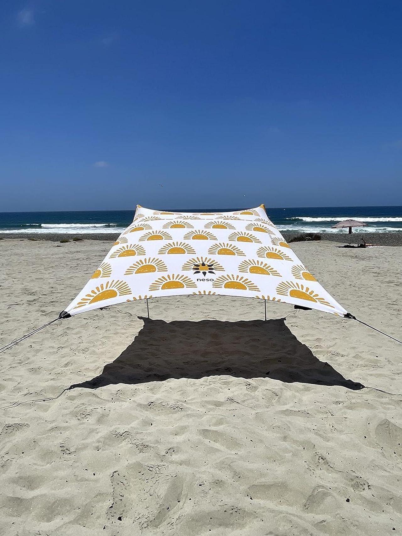 Main image of Neso Tents Beach Tent with Sand Anchor, Portable Canopy SunShade - 7' x 7' - Patented Reinforced Corners (Sunshine)