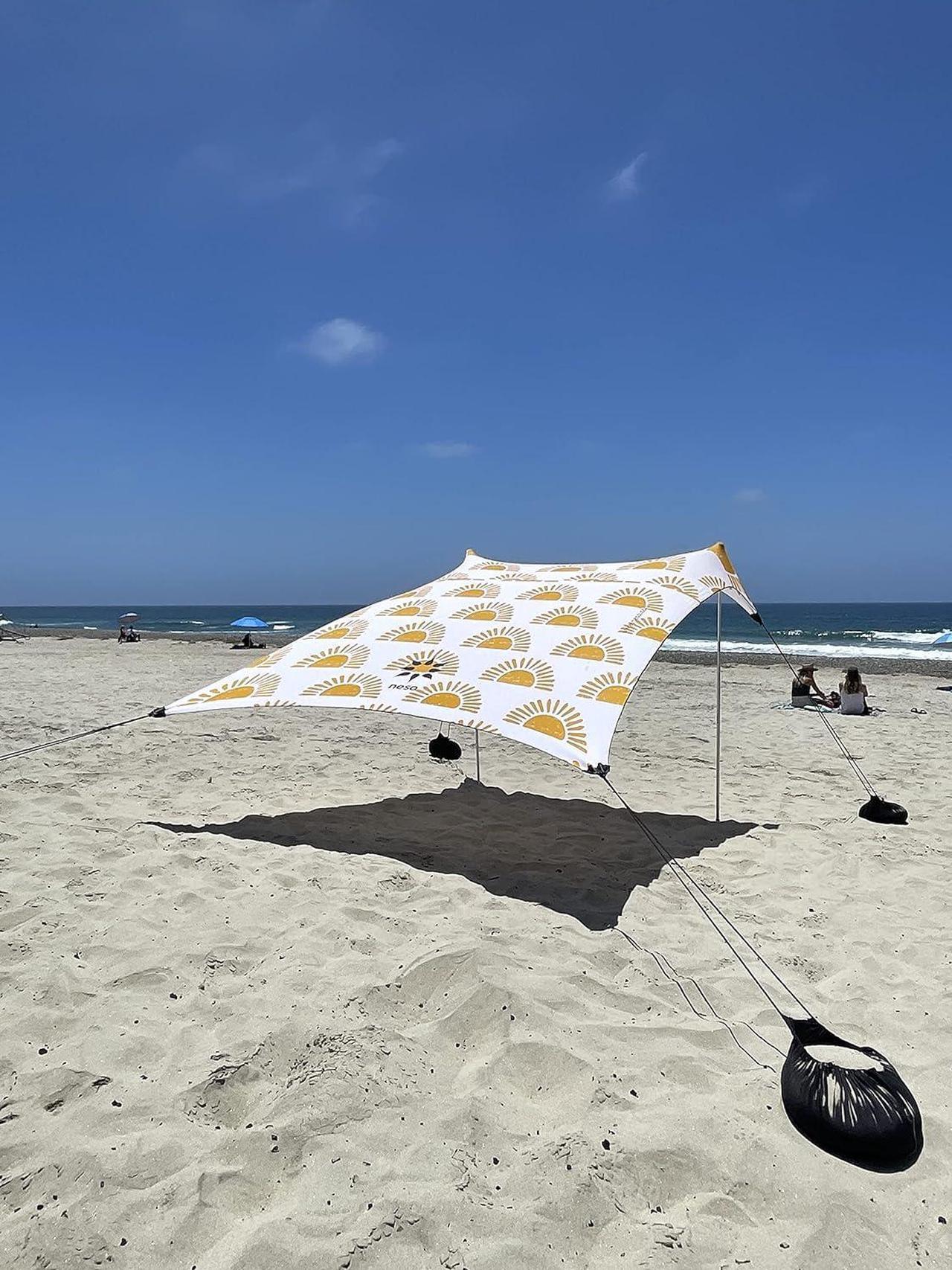 Alt view image 2 of 5 - Neso Tents Beach Tent with Sand Anchor, Portable Canopy SunShade - 7' x 7' - Patented Reinforced Corners (Sunshine)
