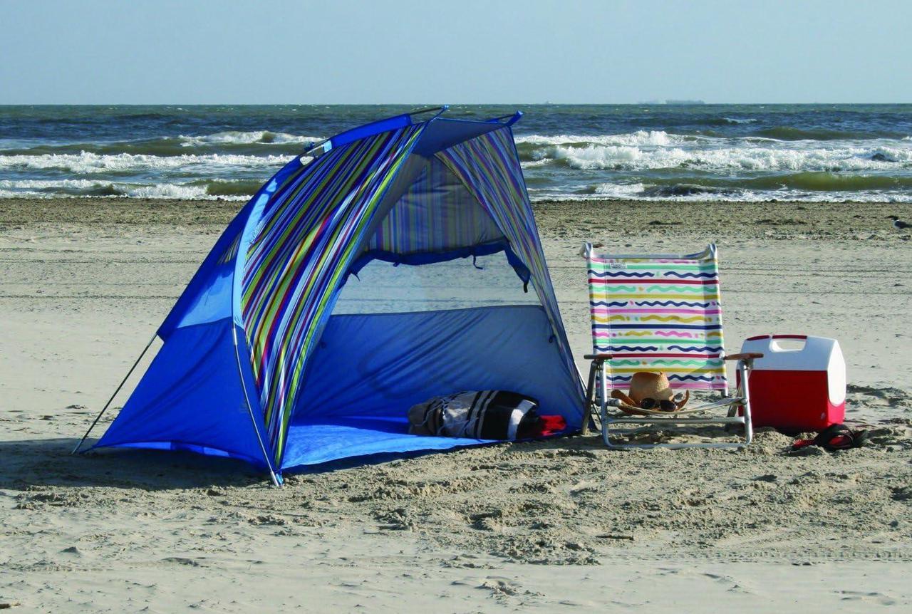 Alt view image 2 of 7 - Texsport Calypso Quick Cabana Beach Sun Shelter Canopy