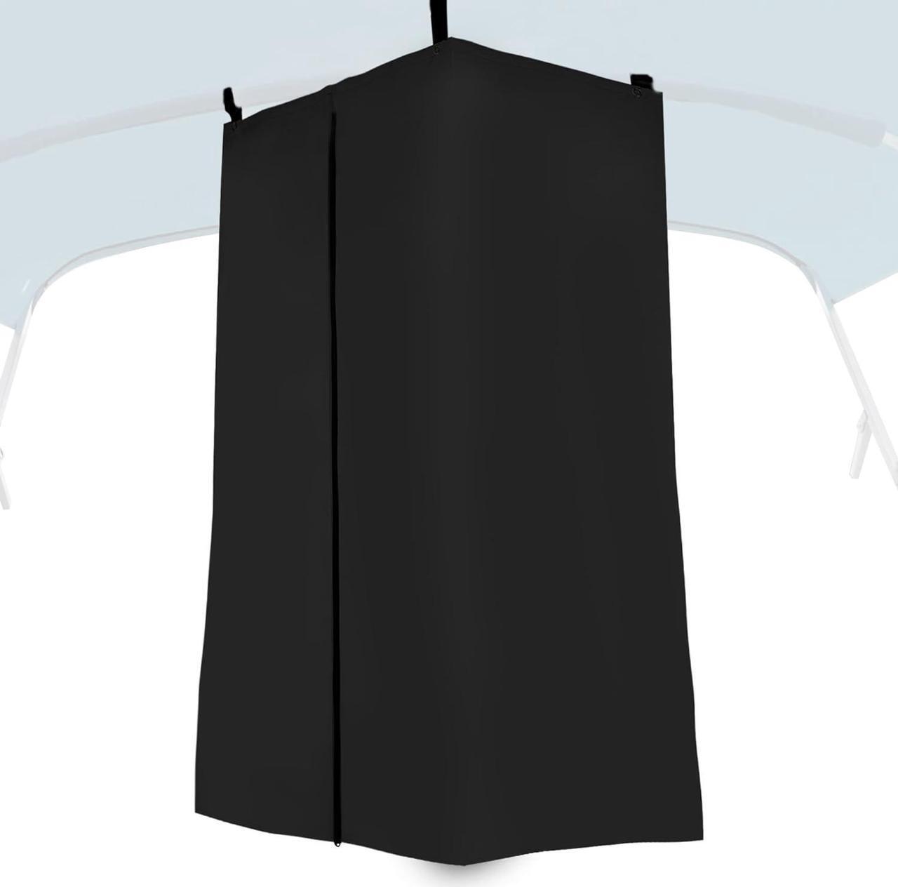 Alt view image 7 of 7 - Privacy Tent for Boats, Heavy-Duty Hanging Changing Room for Pontoon Boats, Privacy Curtains for Pontoon Boats, Attaches to Bimini Top Poles (Black)